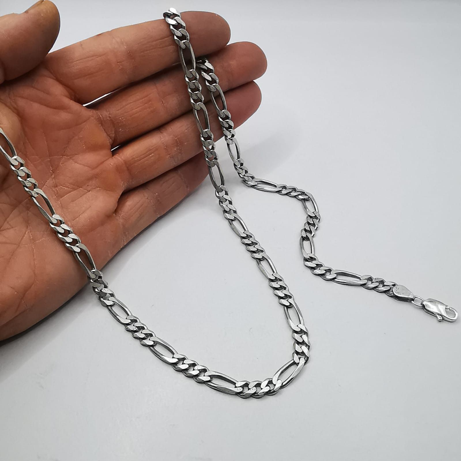 Sterling Silver Vintage Massive Chain 925 Sterling Silver,Signature 42,29g Size ONE SIZE - 4 Thumbnail