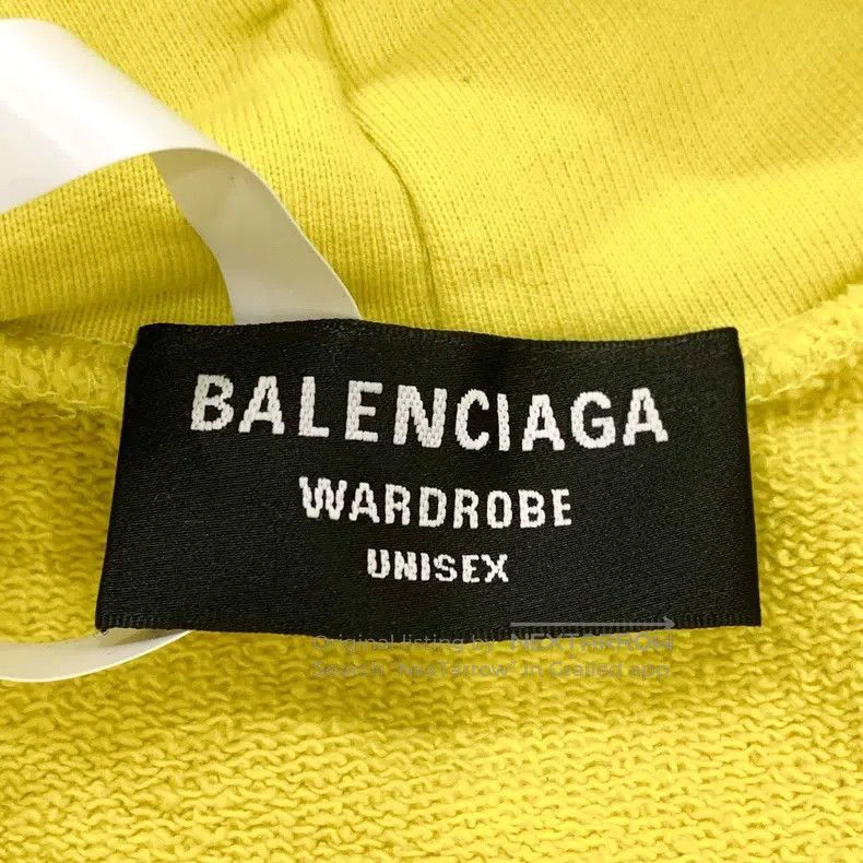 Balenciaga Balenciaga Logo Alphabet Printed Yellow Hooded Long Sleeve Size US S / EU 44-46 / 1 - 5 Thumbnail