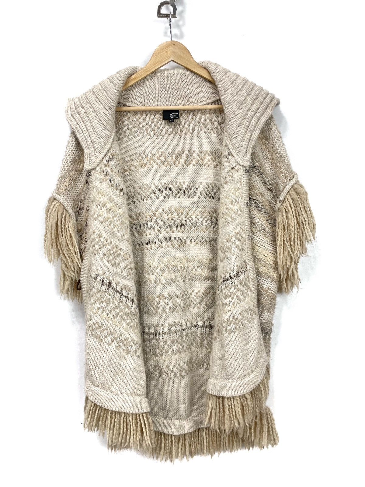 Just Cavalli Just Cavalli by Roberto Cavalli Fringe Chunky Knit Cardigan Size S / US 4 / IT 40 - 7 Thumbnail