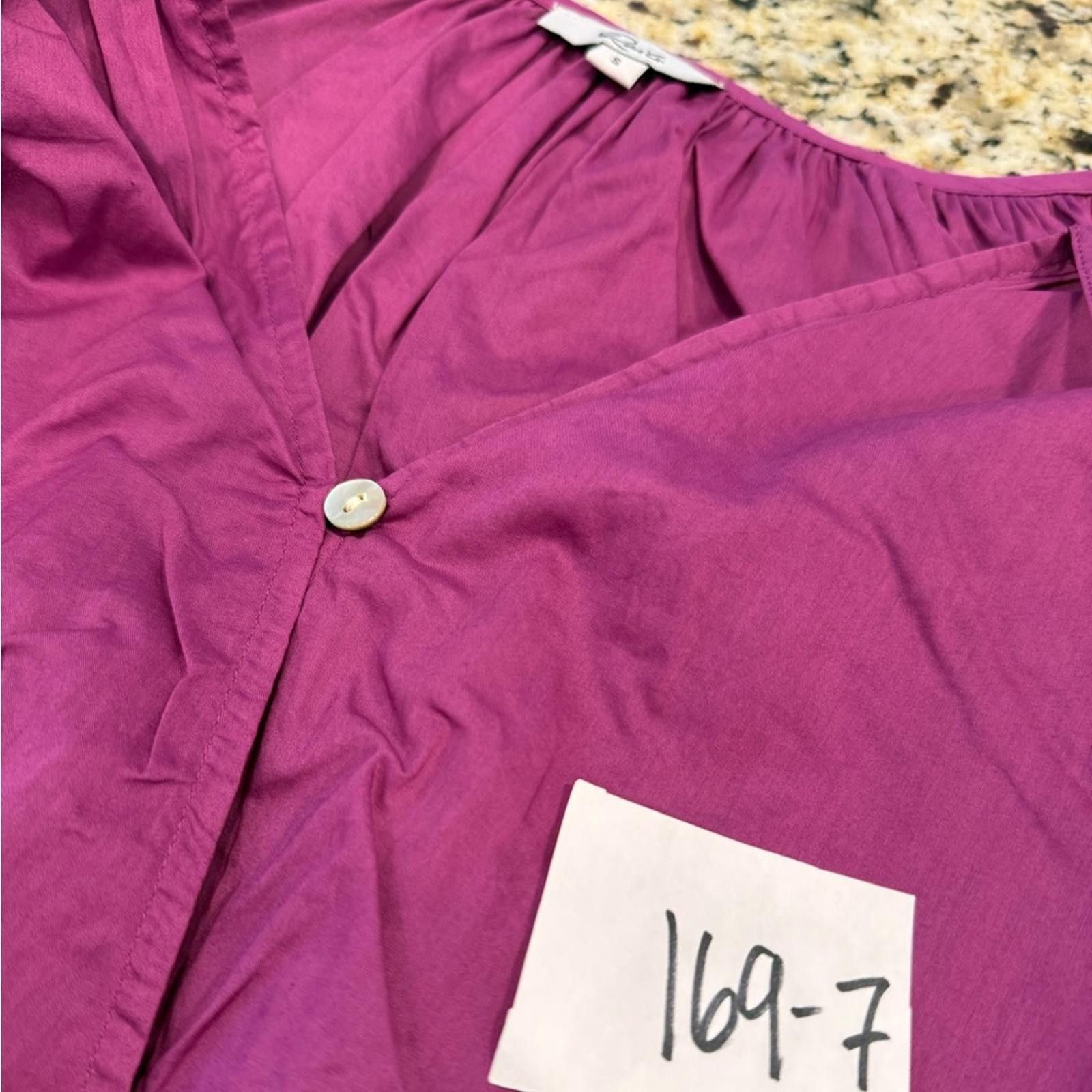Rails Rails Katie Berry purple crop top V neck full sleeves SZ SM Size S / US 4 / IT 40 - 11 Thumbnail