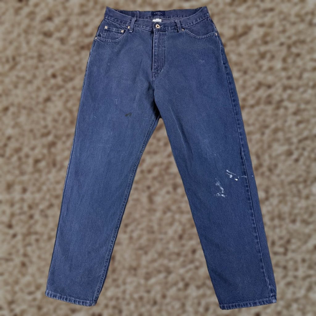 Lee VINTAGE Guess Pants Men 36 Blue Denim Pant US Made 90's High Waist Tapered 31x31 Size US 36 / EU 52 - 1 Thumbnail