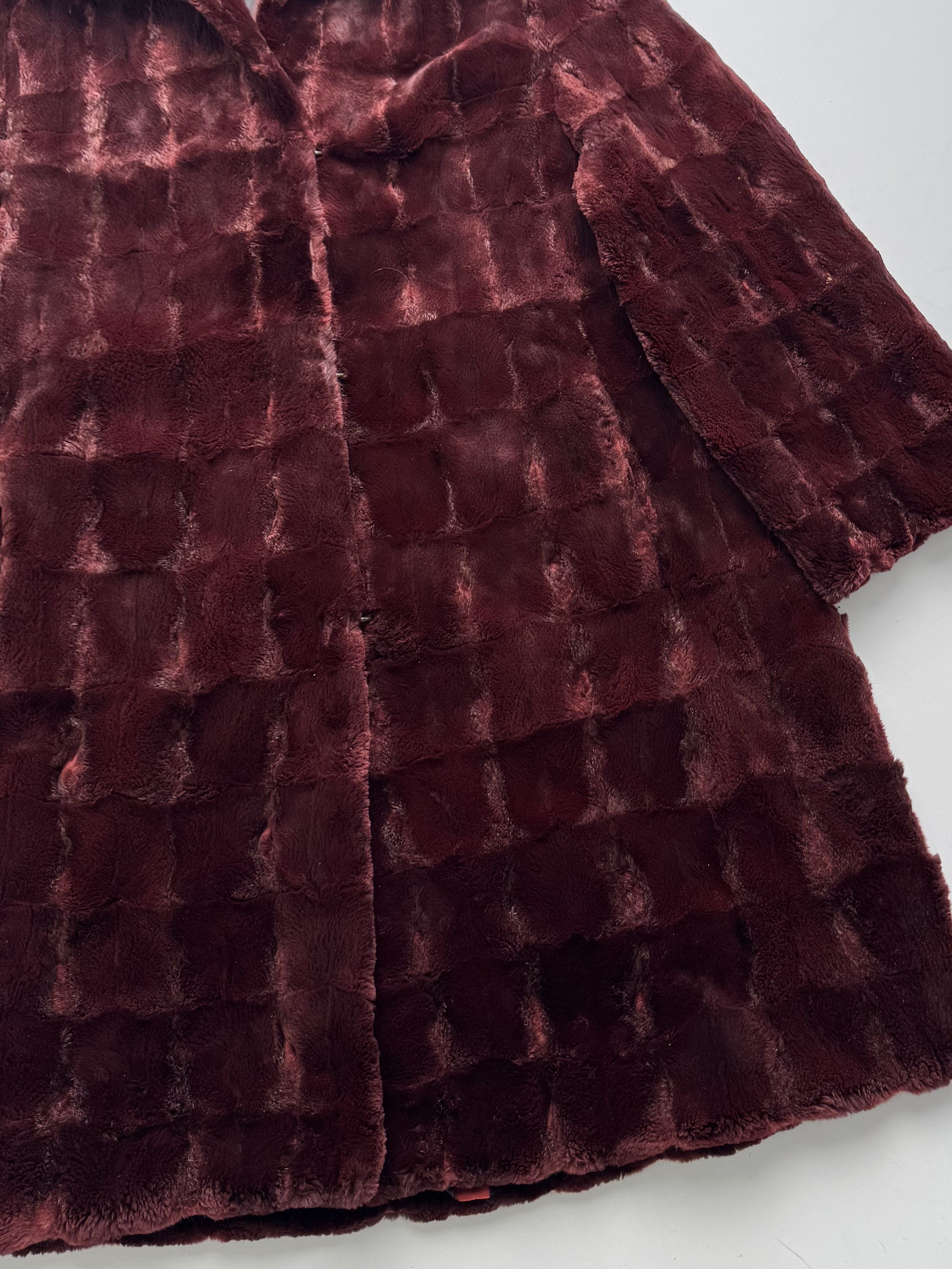 Vintage Vintage Real Fur Coat With Hood B8(V414)E2 Size M / US 6-8 / IT 42-44 - 4 Thumbnail