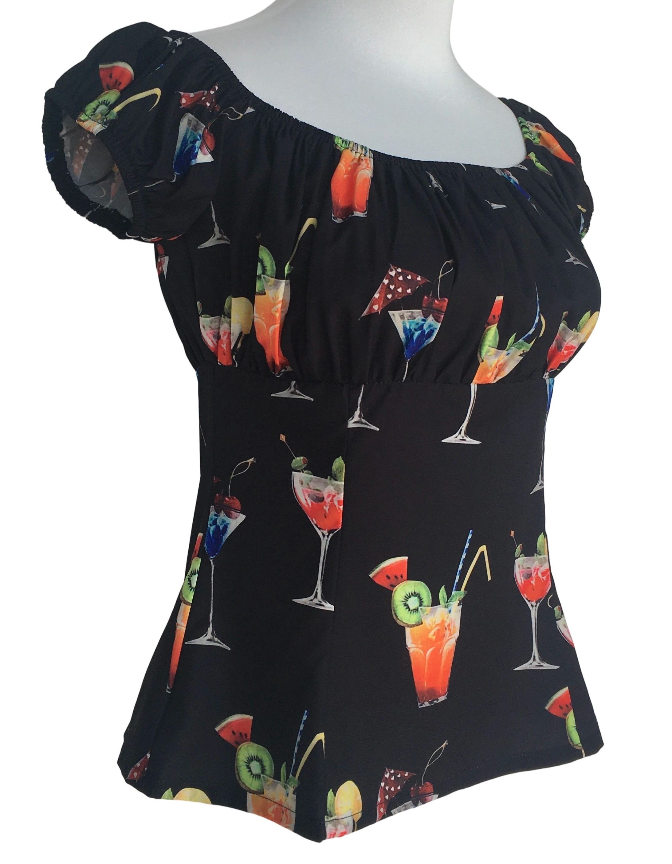 Other Women tops cocktail print off shoulder slim fit blouse Size XXL / US 16-18 / IT 52-54 - 2 Thumbnail
