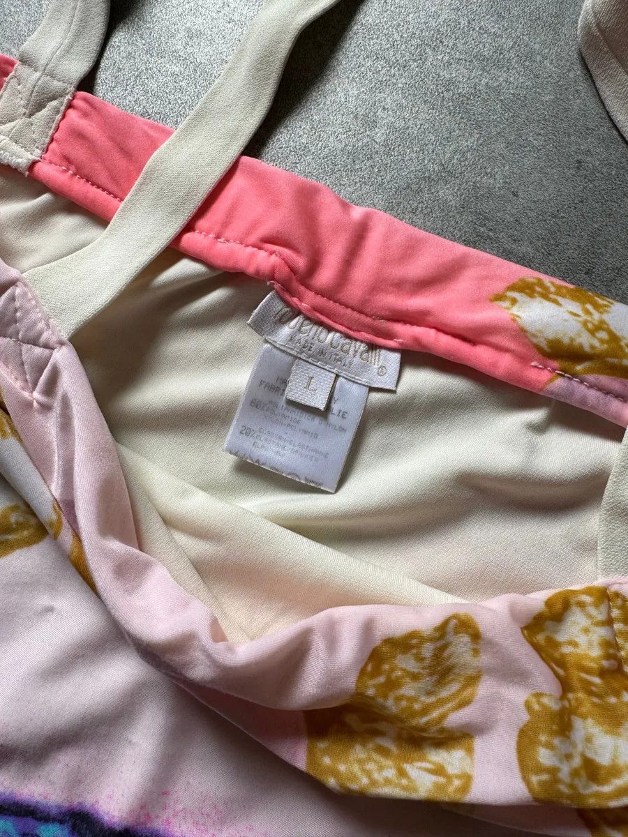 Designer × Roberto Cavalli × Vintage SS2001 Roberto Cavalli Princess Dasy Pink Eye Dress Size L / US 10 / IT 46 - 9 Thumbnail