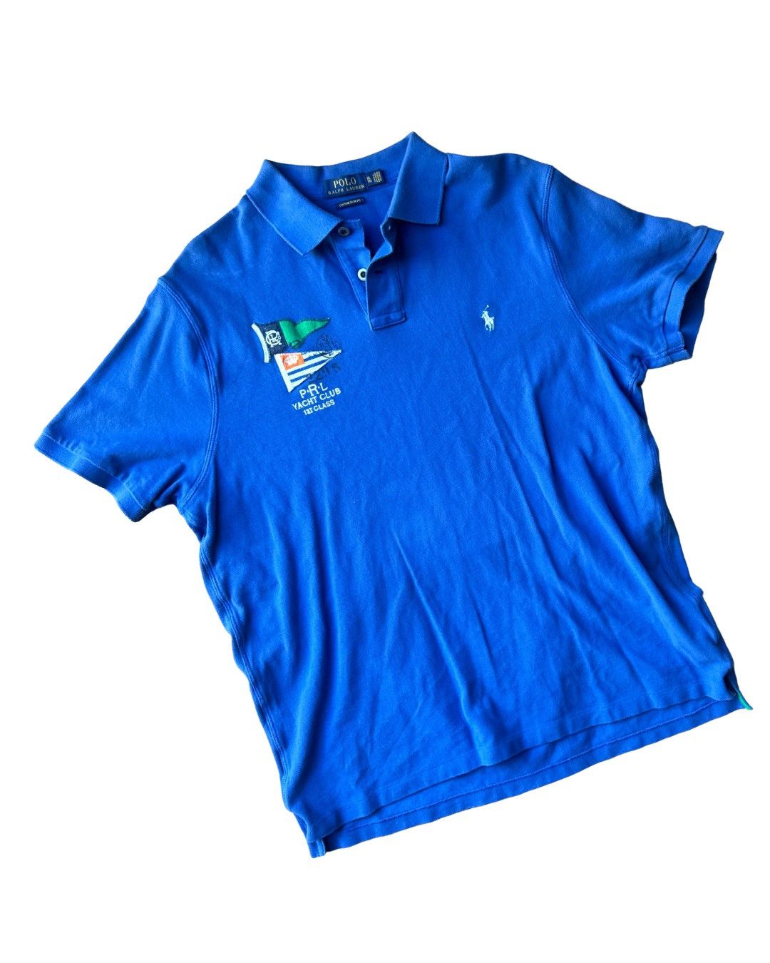 Polo Ralph Lauren Polo by Ralph Lauren Blue Embroidered Yacht Polo Shirt XL Size US XL / EU 56 / 4 - 1 Thumbnail