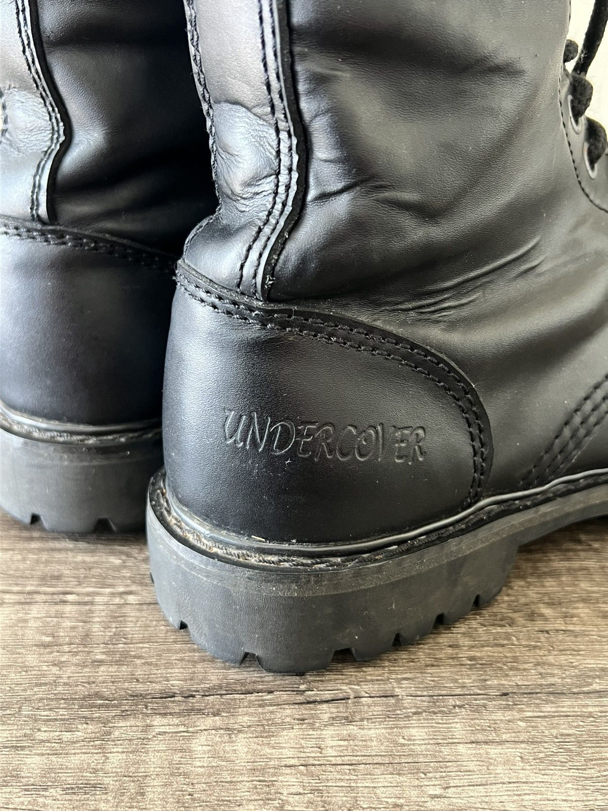 Other UK VINTAGE UNDERCOVER STEEL TOE LEATHER BOOTS Size US 8 / EU 41 - 6 Thumbnail