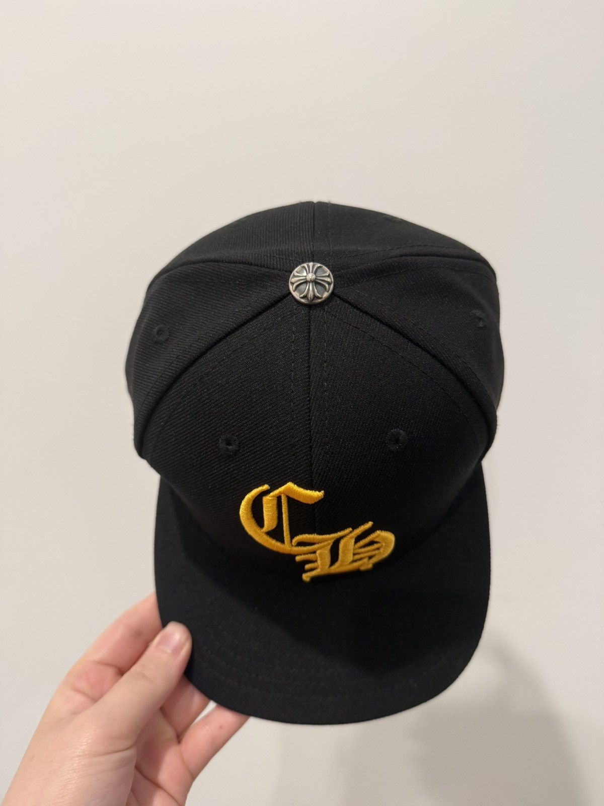 Chrome Hearts CHROME HEARTS EMBROIDERED Baseball Cap Black & Gold Size ONE SIZE - 3 Thumbnail