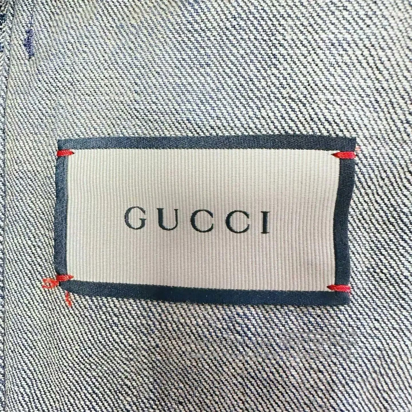 Gucci gucci logo printed long sleeve denim jacket. Size US M / EU 48-50 / 2 - 3 Thumbnail