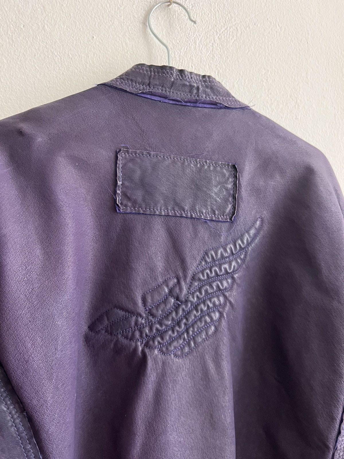 Emporio Armani 2005 Emporio Armani distressed leather bomber jacket Size US L / EU 52-54 / 3 - 4 Thumbnail