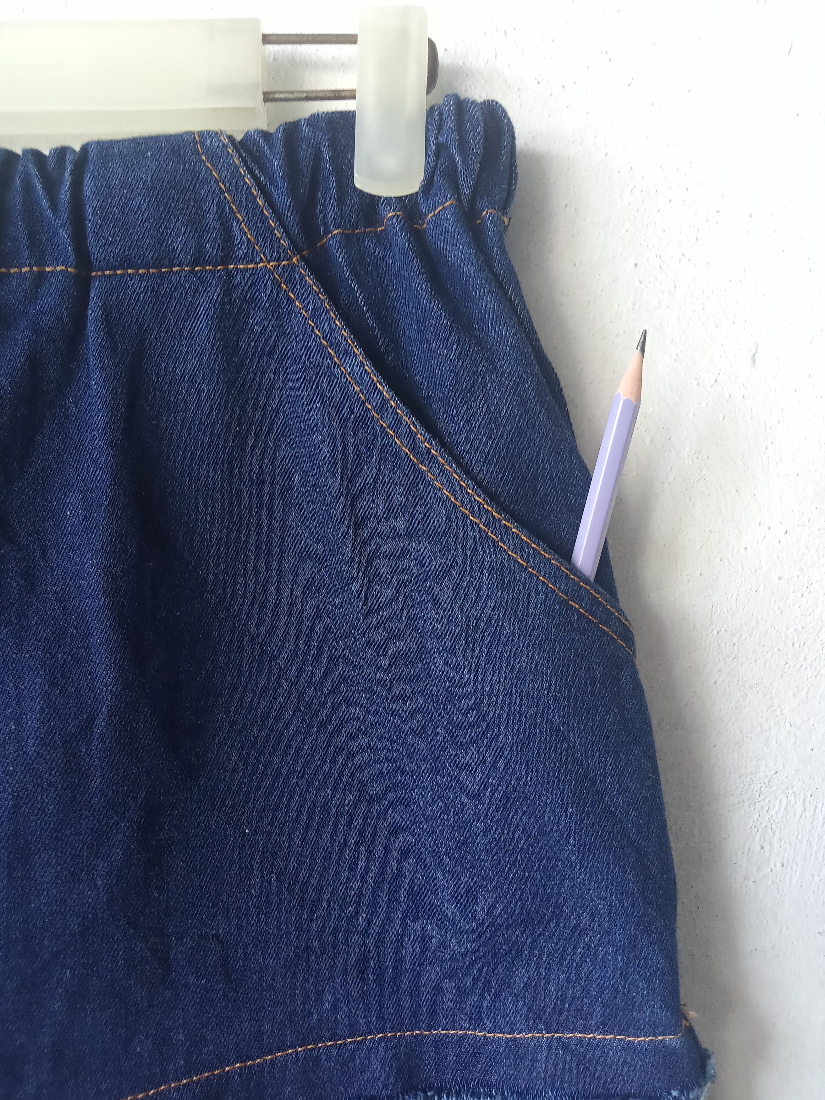 Hysteric Glamour Inspired Japanese Smiley Patches Hagi Midi Skirt Jeans Size 31" - 2 Thumbnail