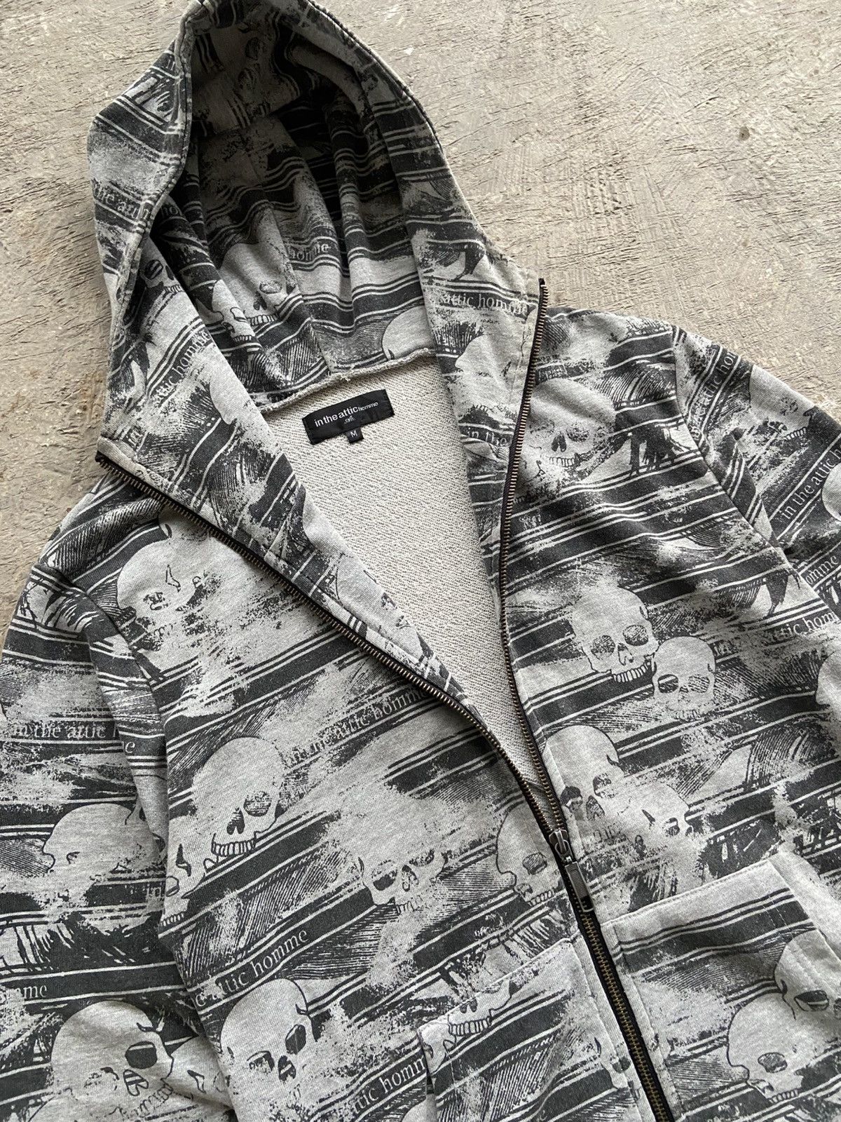 In The Attic 2000s In The Attic Homme - Full Print Skull Zip Hoodie Size US M / EU 48-50 / 2 - 4 Thumbnail
