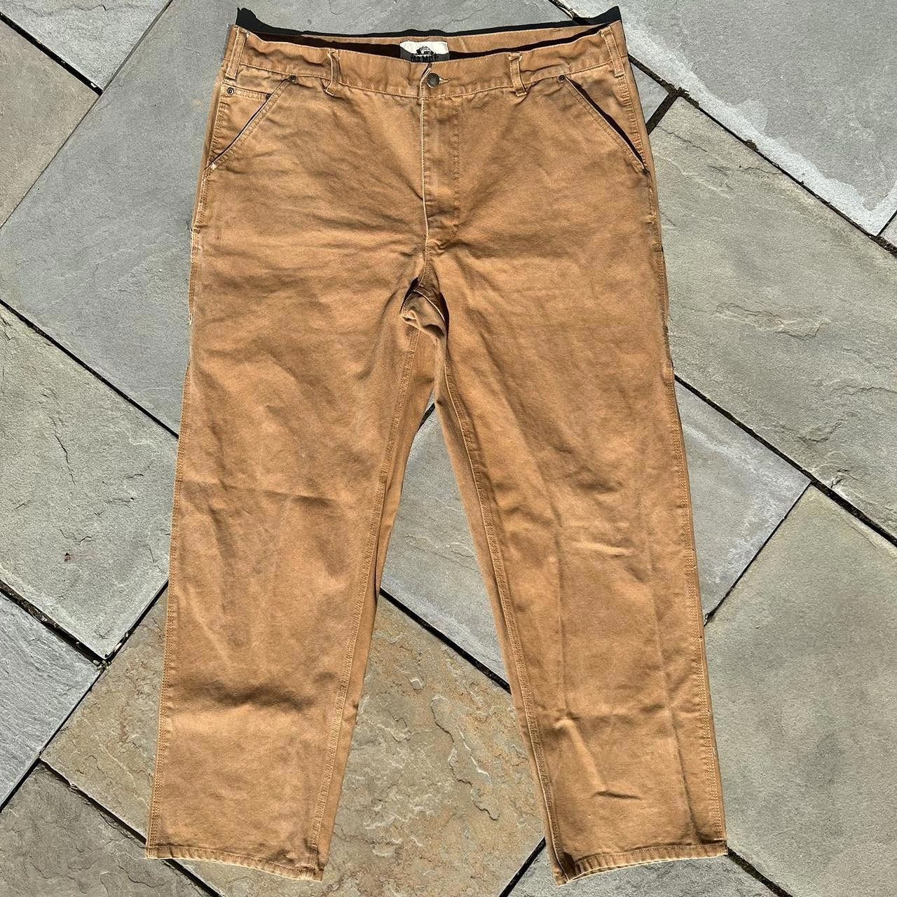 Other Y2K Brown Canvas Carpenter Utility Work Pants Size US 40 / EU 56 - 1 Thumbnail