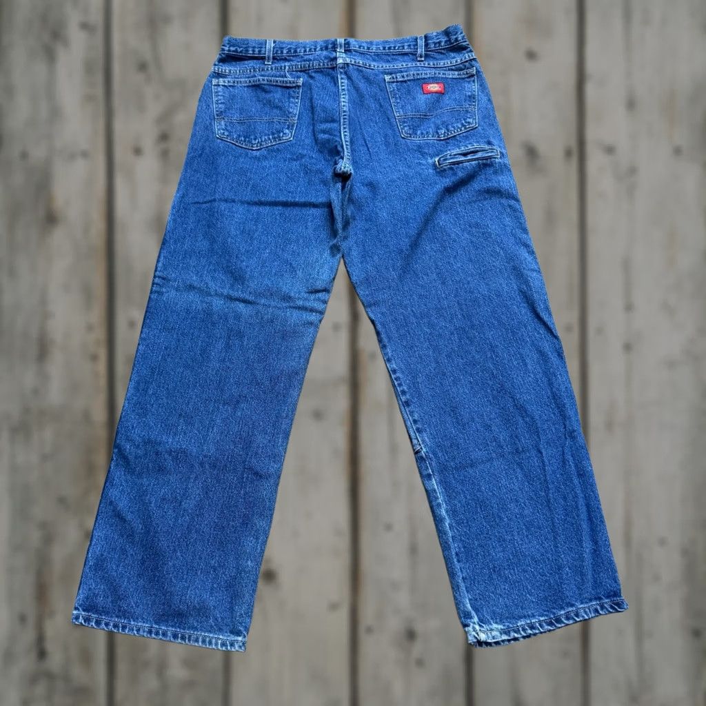 Dickies Dickies Jeans Bootcut Mens 38x30 Regular Inseam 31 Blue Cotton Light Wash Double Knees Workwear Mens Jeans Blue Denim Size US 38 / EU 54 - 1 Thumbnail