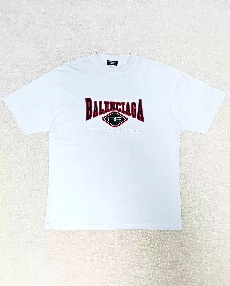 Balenciaga Balenciaga 22ss Black Red Bat Embroidery Washed Old 