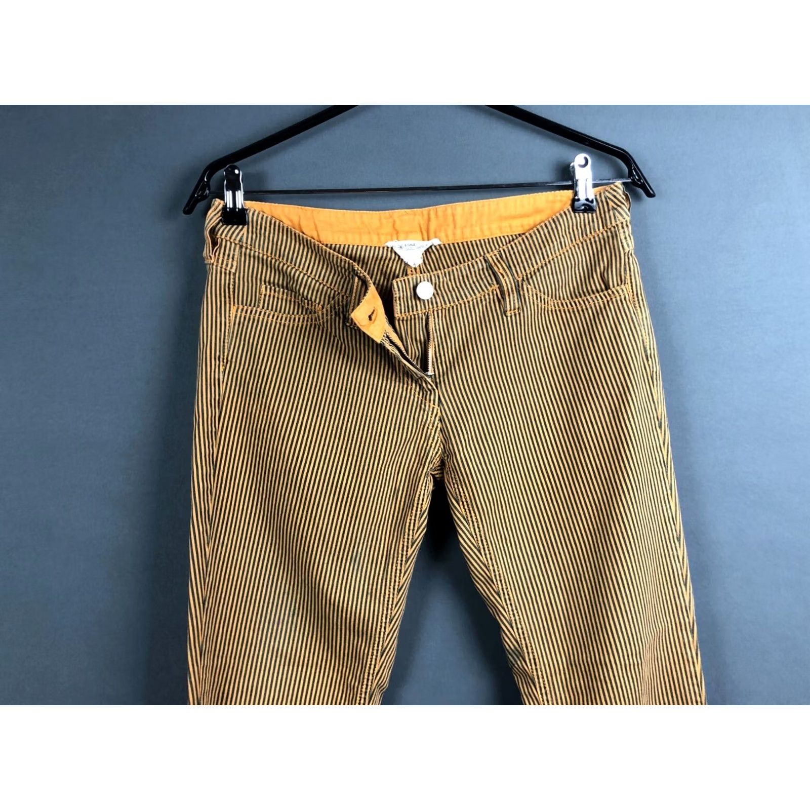 Vintage Etoile Isabel Marant Pants Cotton Women Size 2 Yellow Striped Pants Women Regular Cotton 26.4in Inseam Yellow Striped Etoile Isabel Marant Women Pants Size 26" / US 2 / IT 38 - 7 Thumbnail