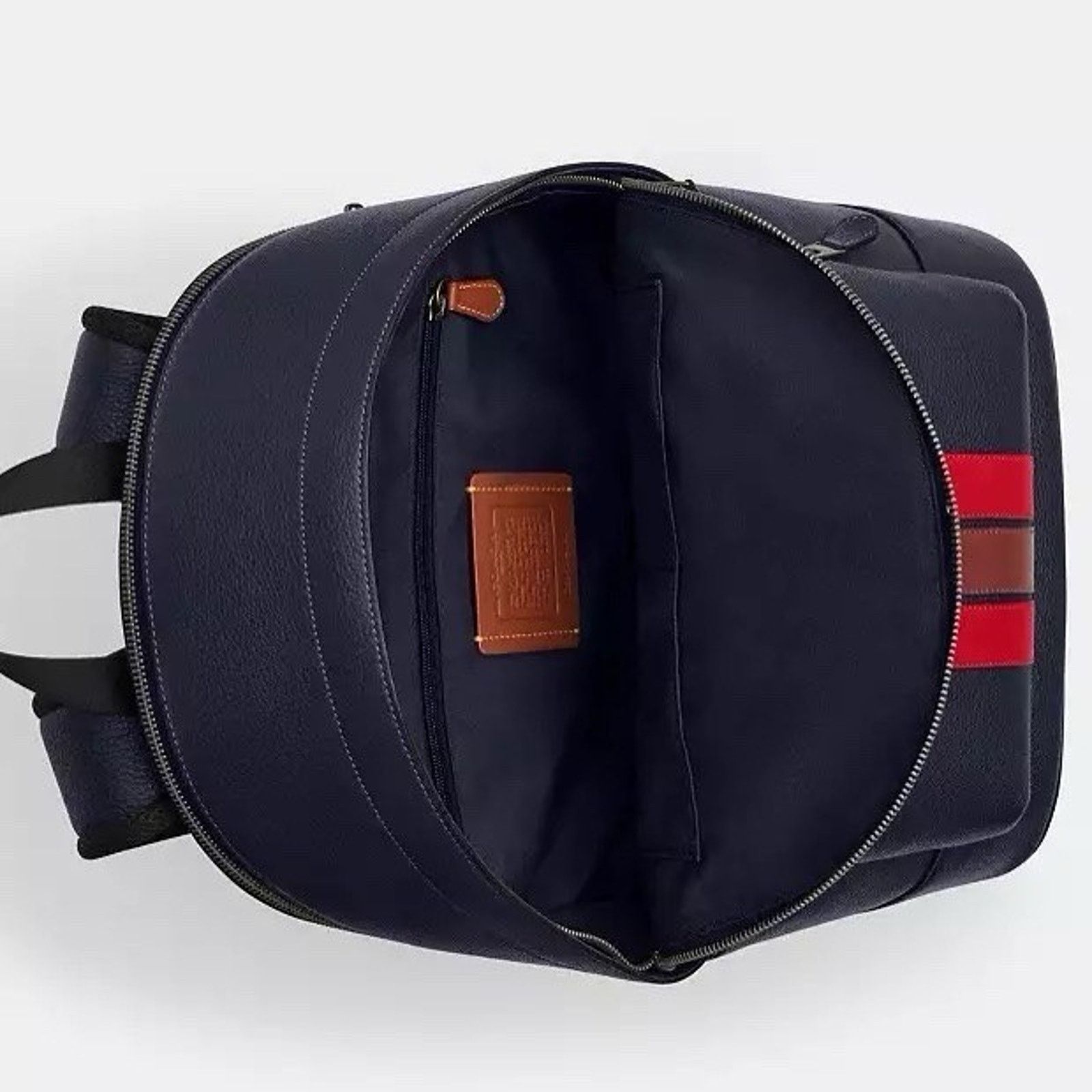 Coach NWT Coach West Backpack Varsity Stripe CBI37 Midnight Navy Size ONE SIZE - 9 Thumbnail