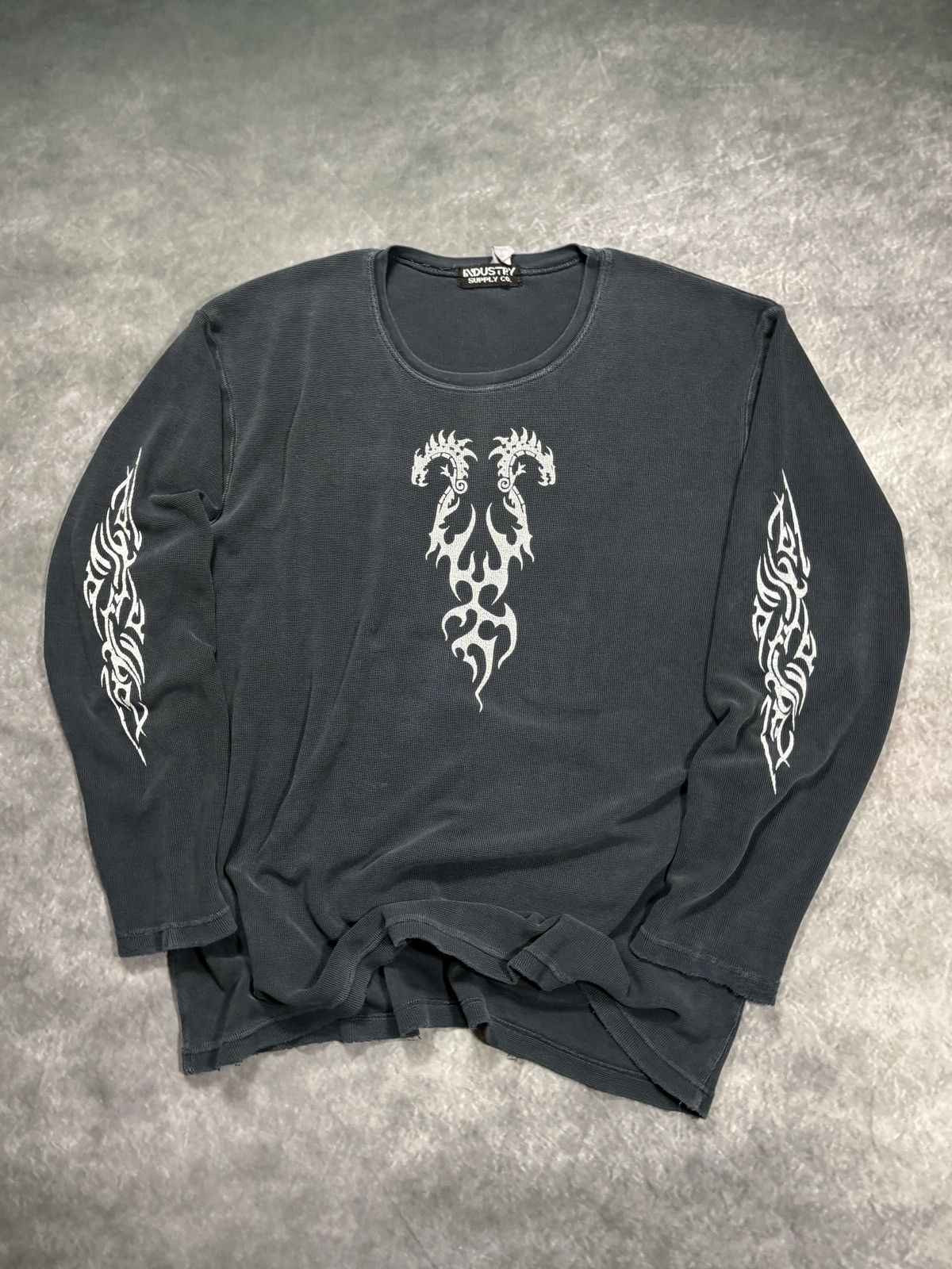 Vintage Thermal Shirt Print Harley Davidson Tribal Choppers