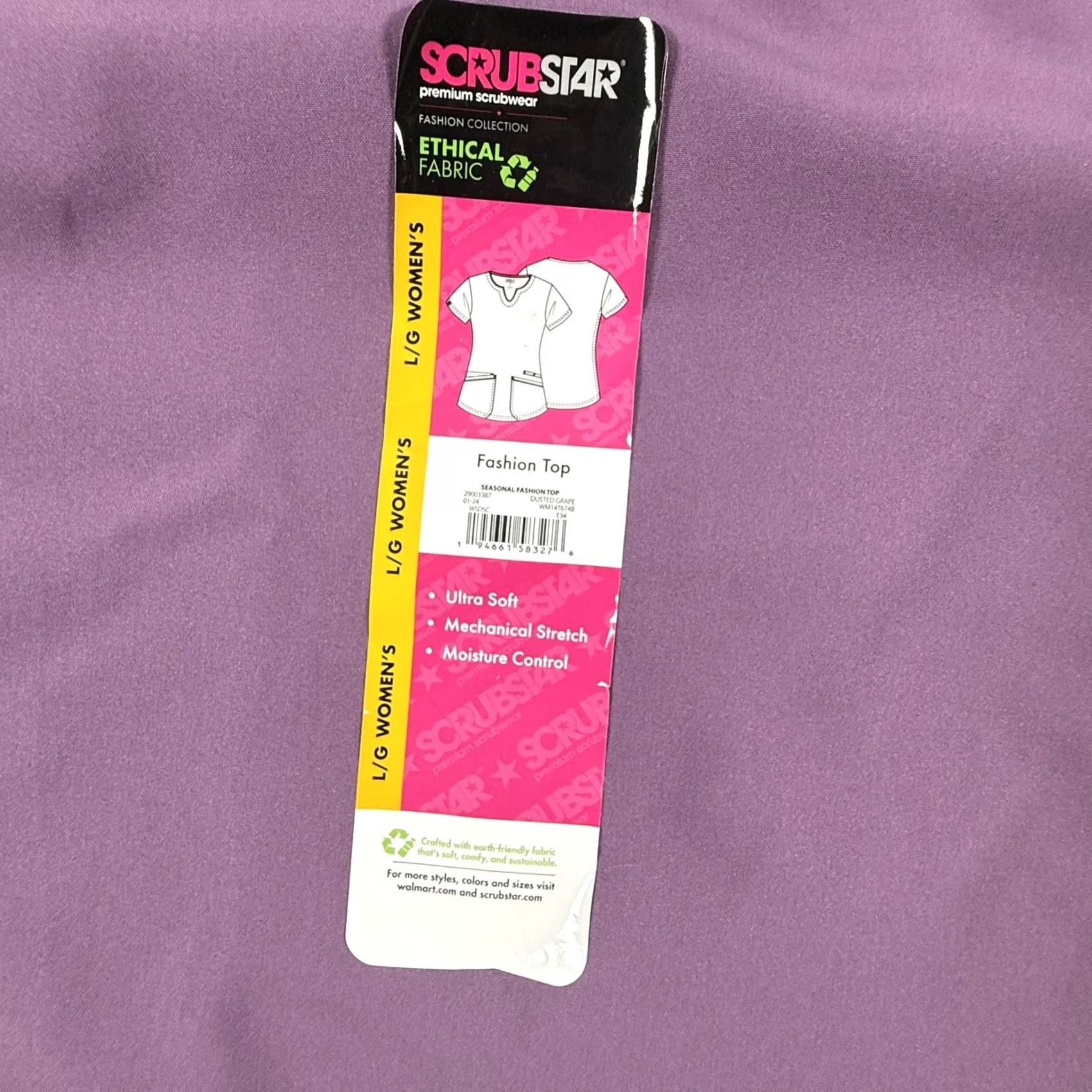 Vintage Scrubstar Top Womens Large Purple Scrub Shirt Nursing Uniform Medical Workwear Size L / US 10 / IT 46 - 5 Thumbnail