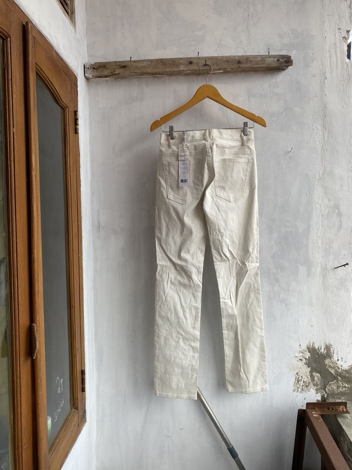 Helmut Lang ivory crease jeans Size US 30 / EU 46 - 2 Thumbnail