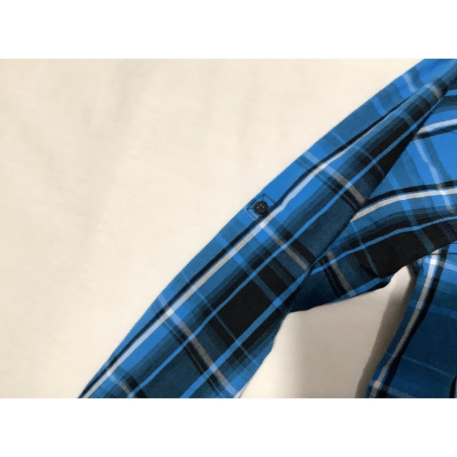 Toy Machine Machine Shirt Mens Large Blue Black Plaid Button Up Western Pearl Snap Pockets Size US L / EU 52-54 / 3 - 4 Thumbnail