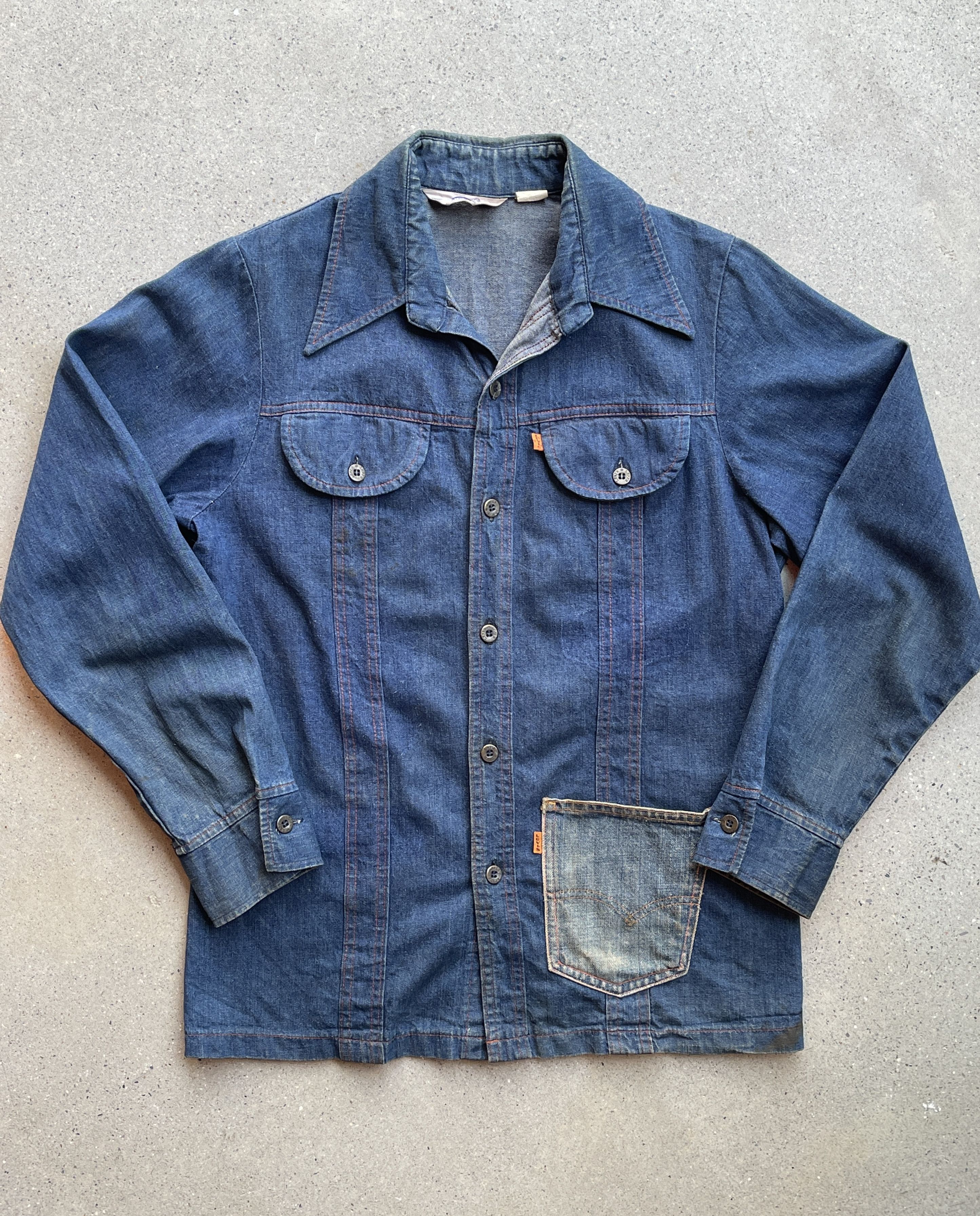 Levi's Vintage Clothing 1970's LEVI'S PANATELA DENIM CHORE COAT Size US M / EU 48-50 / 2 - 1 Thumbnail