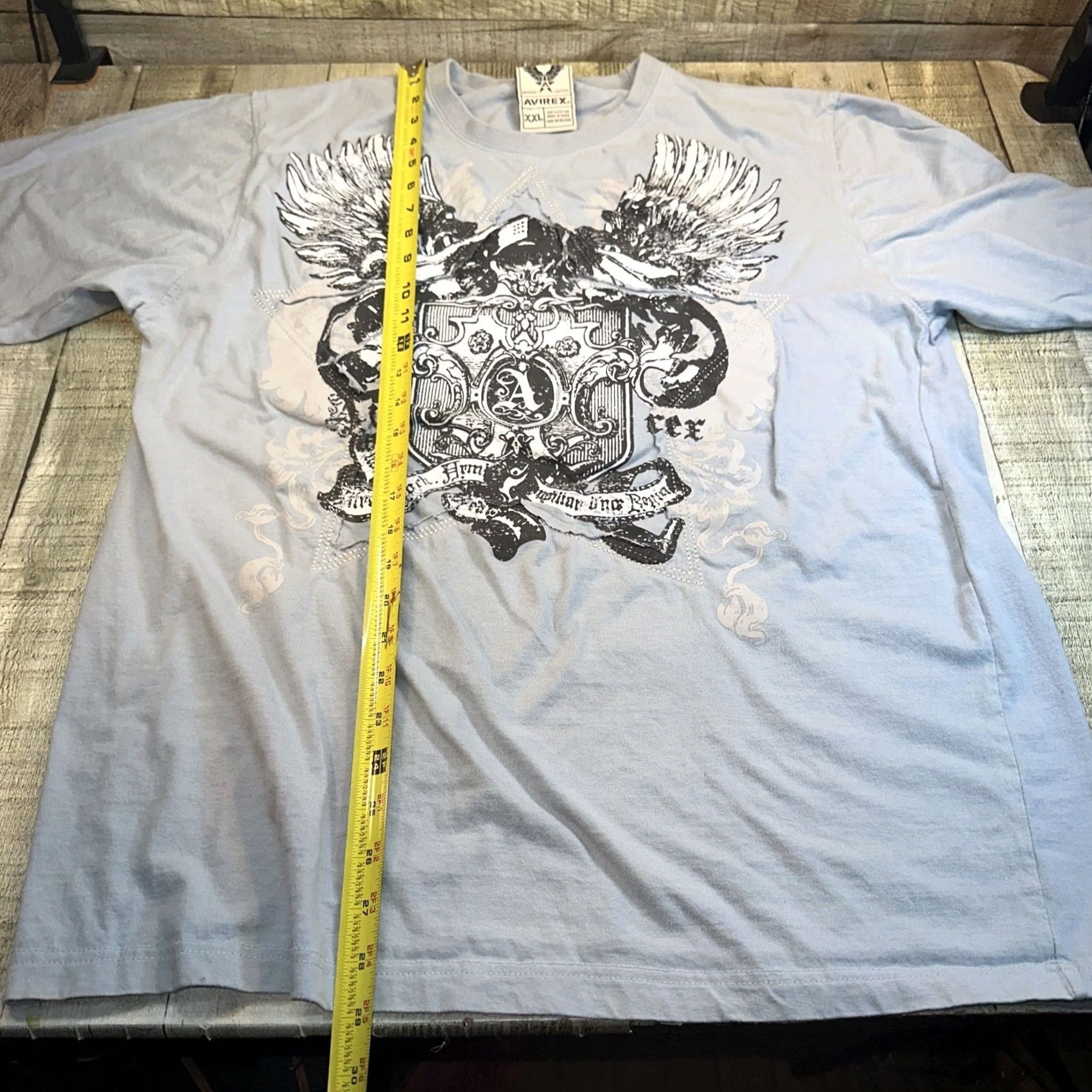 Avirex VINTAGE Avirex Men’s T-Shirt 2XL Blue XXlarge Shirt Mens Size US XXL / EU 58 / 5 - 4 Thumbnail