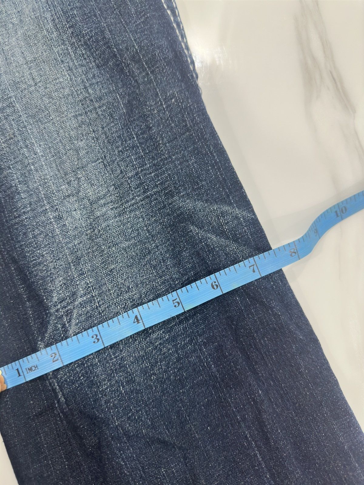 True Religion × Vintage Bootcut True Religion White Stich On Black Size US 33 - 17 Thumbnail