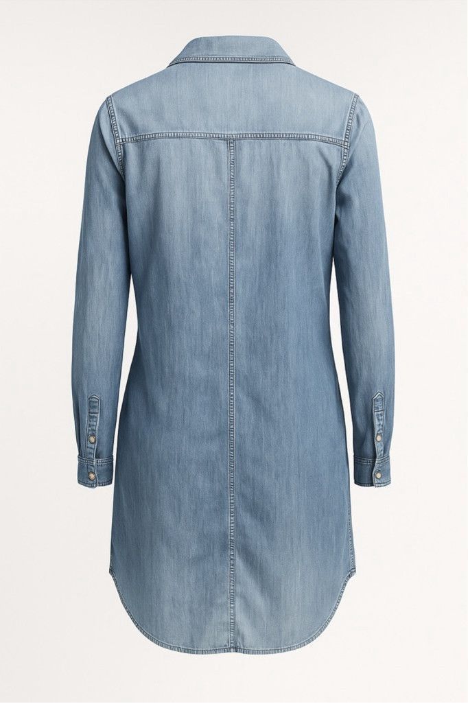 Gap GAP Denim Shirt Dress –L – Button Front Pocket – 100% Cotton Size L / US 10 / IT 46 - 3 Thumbnail