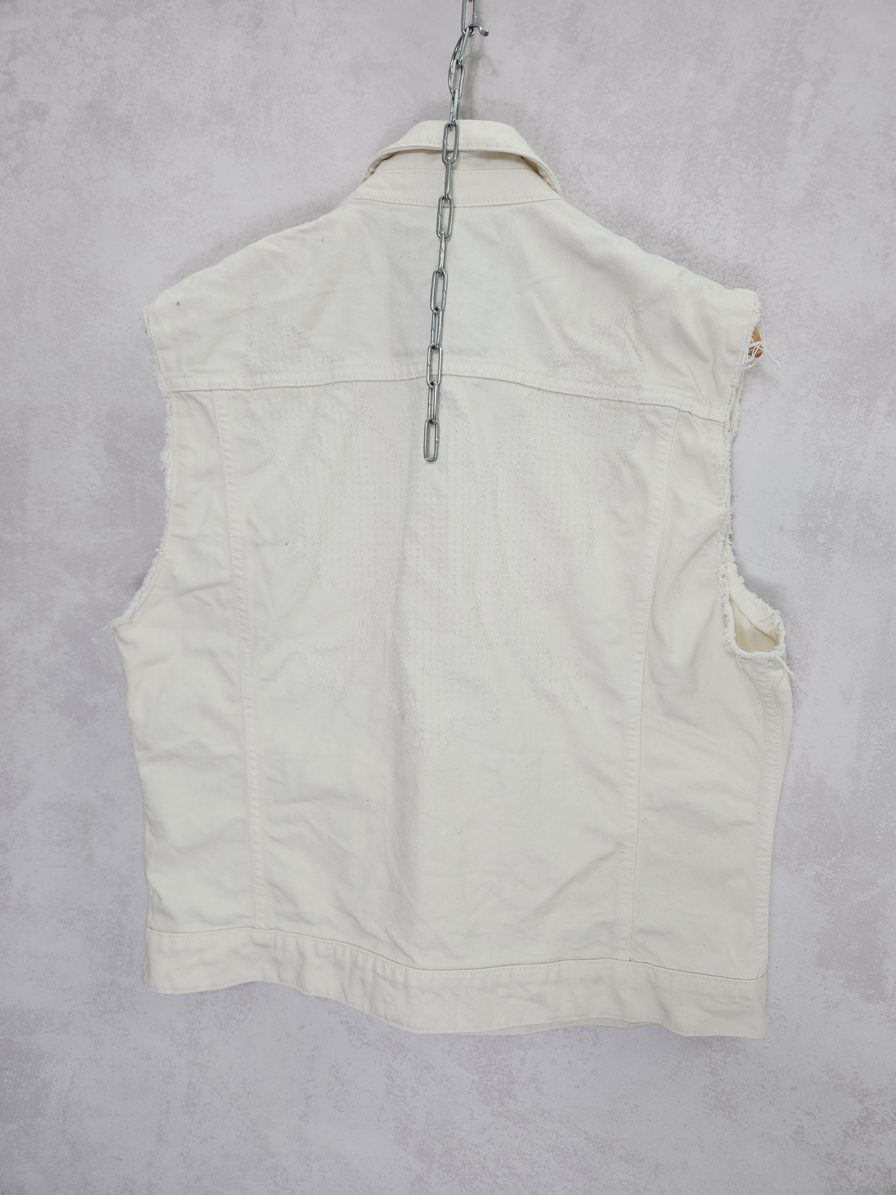 Zadig & Voltaire Zadig Voltaire white denim cotton jeans vest Size L / US 10 / IT 46 - 7 Thumbnail