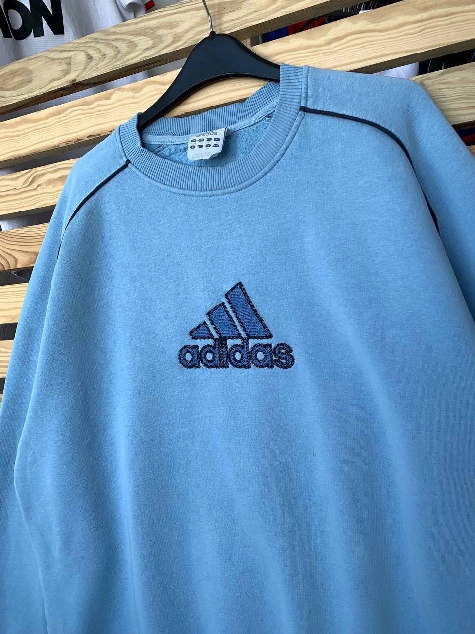 Adidas × Vintage Vintage 90s Adidas Crewneck Big Logo Sweatshirt Spell Out Size US L / EU 52-54 / 3 - 7 Thumbnail