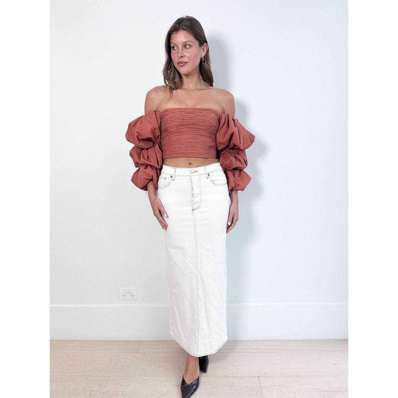 Aje Aje Transcend Puff-Sleeve Top Size S / US 4 / IT 40 - 3 Thumbnail