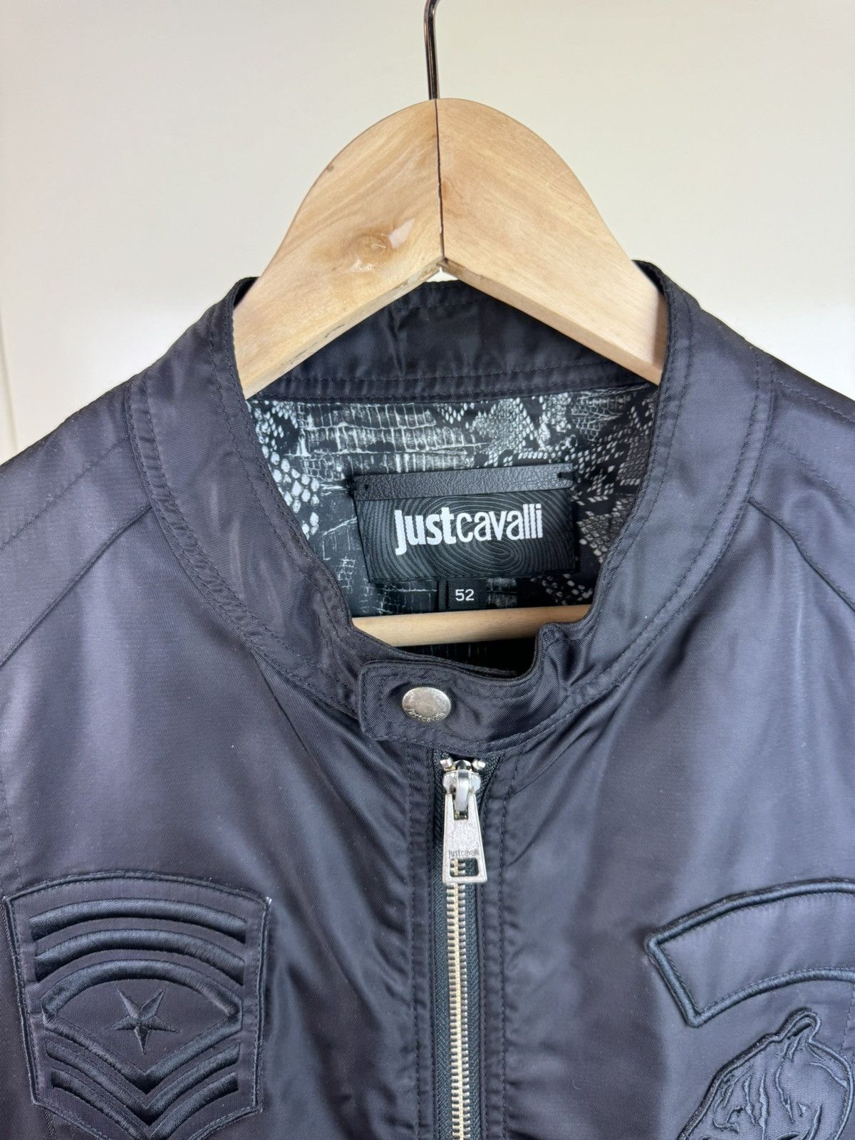 Just Cavalli Just Roberto Cavalli nylon black bomber jacket car coat M Size US M / EU 48-50 / 2 - 14 Thumbnail