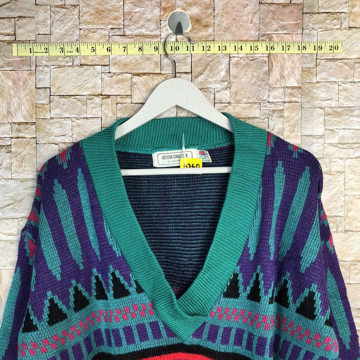 Homespun Knitwear Western Collection Green vintage art Knitwear #A260 Size US M / EU 48-50 / 2 - 4 Thumbnail