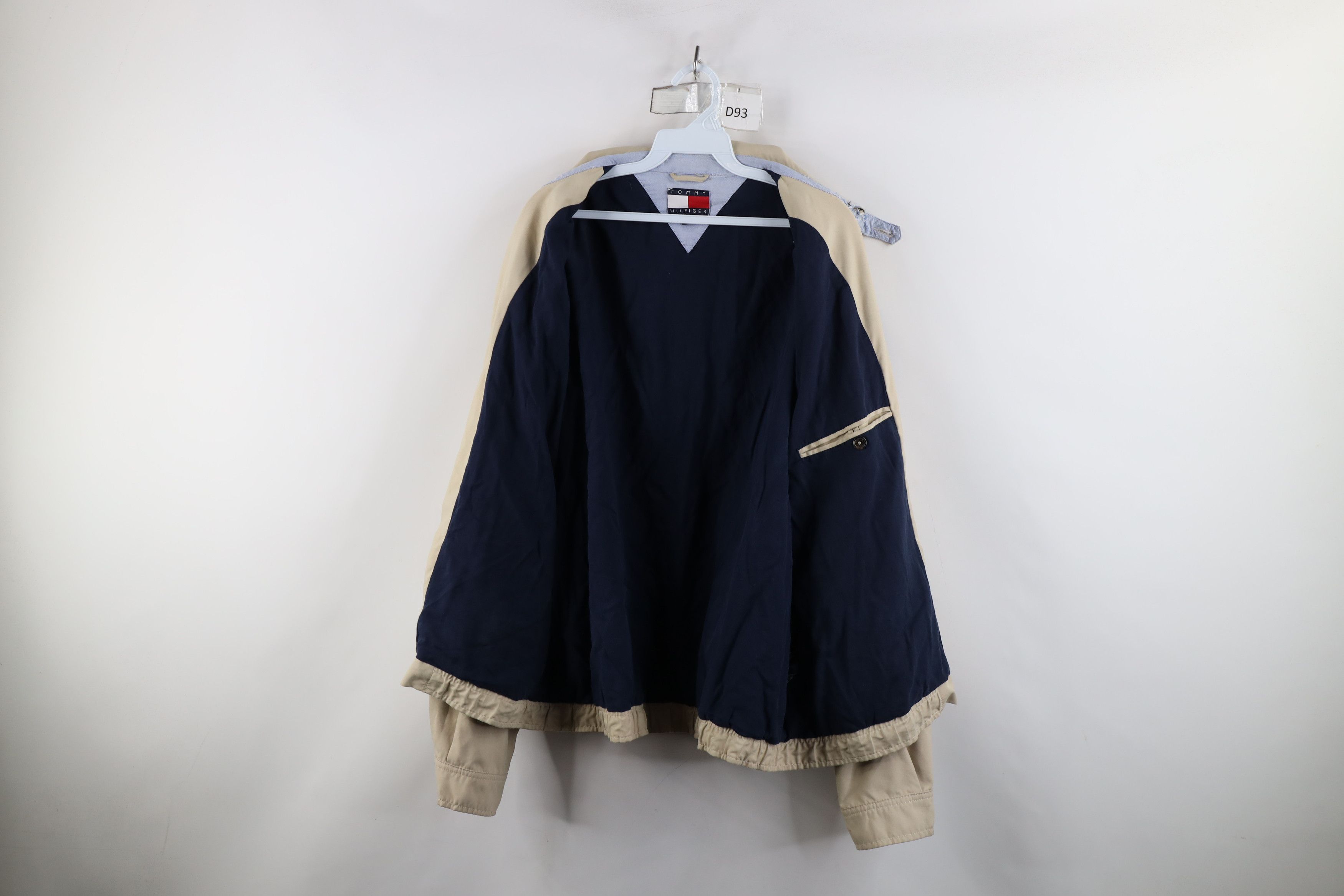 Tommy Hilfiger × Vintage Vintage 90s Tommy Hilfiger Microfiber Bomber Jacket Beige Size US L / EU 52-54 / 3 - 11 Thumbnail