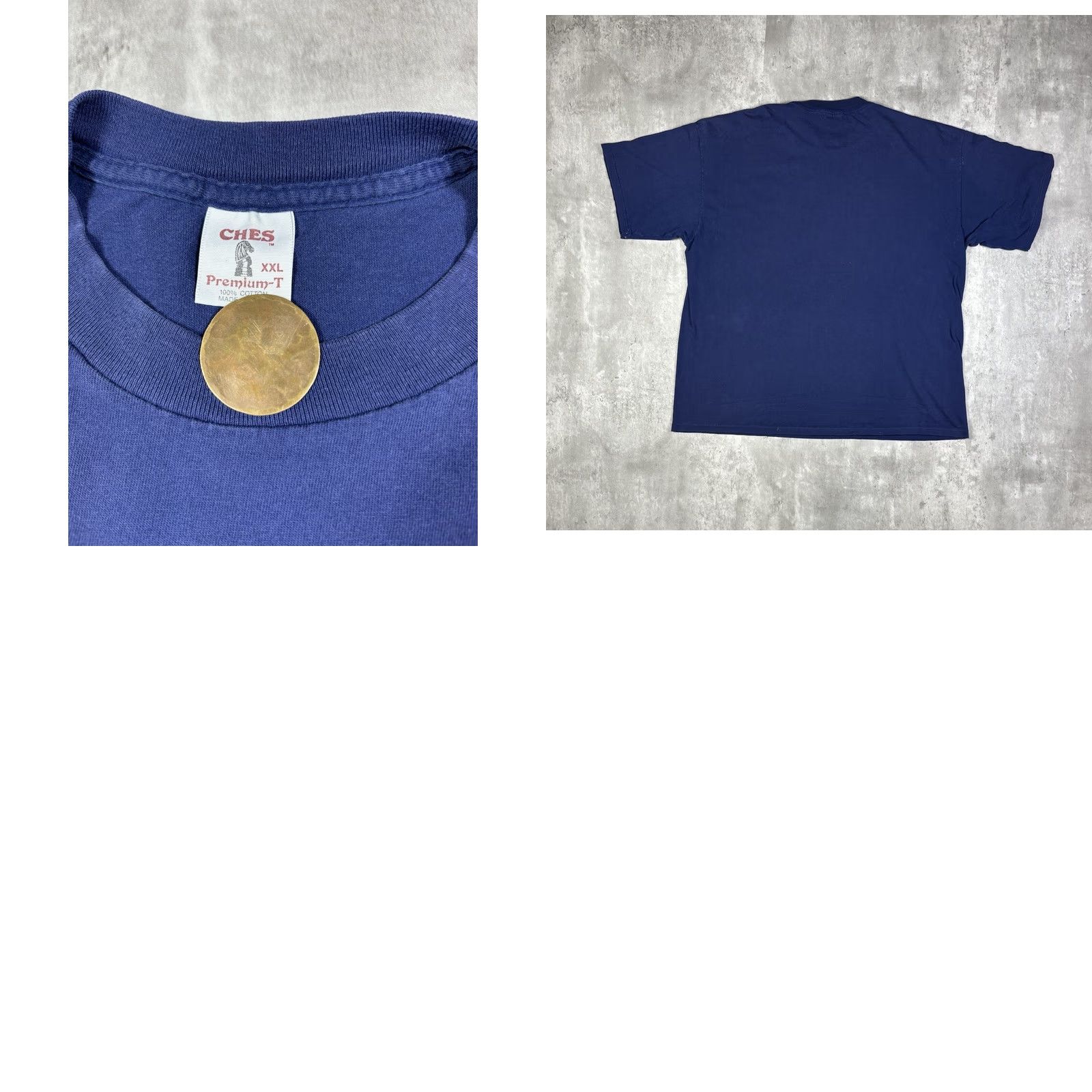Vintage VINTAGE 90s Ches T-Shirt Graphic Print Crew Neck Short Sleeve Navy Blue 2XL Men Size US XXL / EU 58 / 5 - 8 Thumbnail