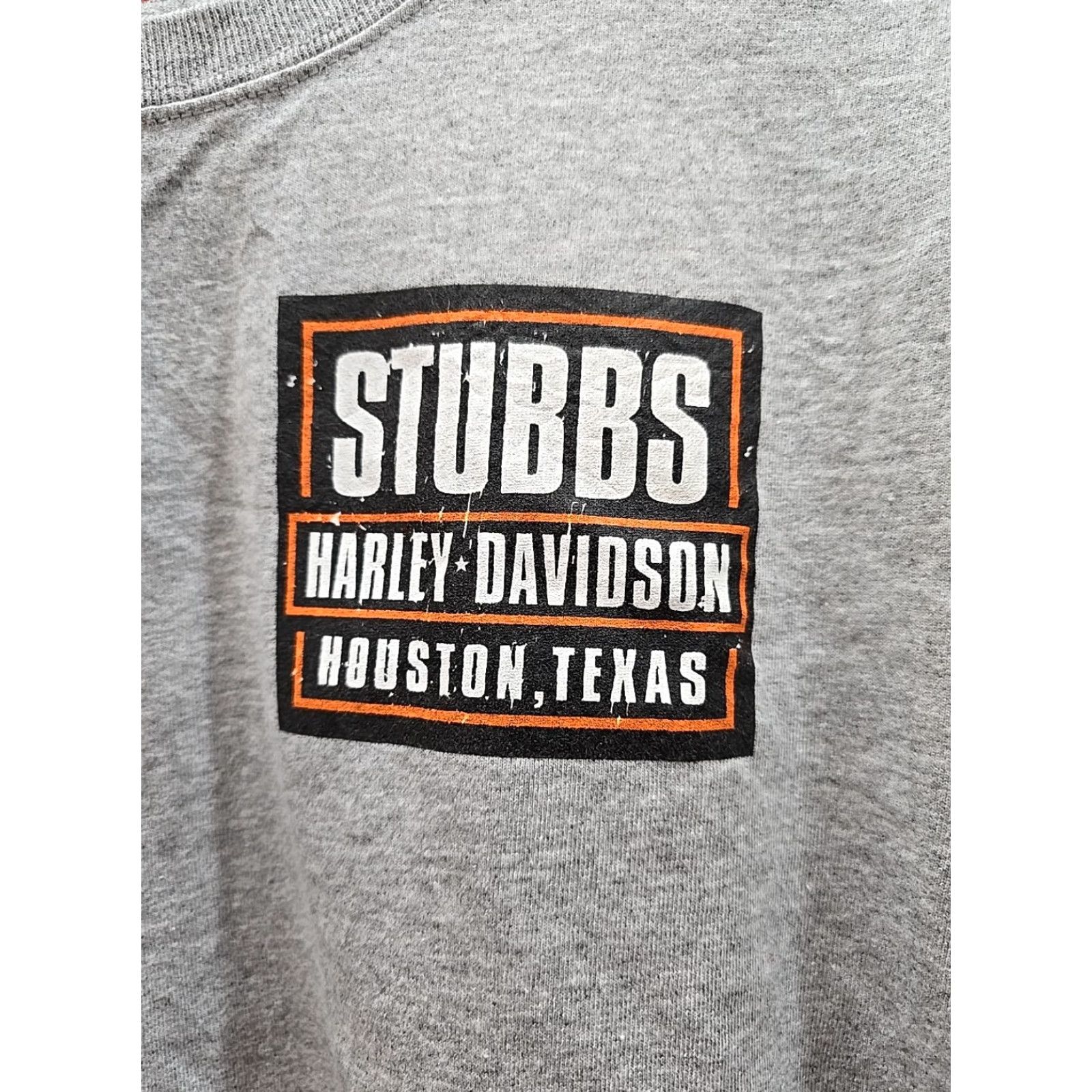 Hanes VINTAGE HANES TAGLESS Stubbs Harley Davidson Houston TX Gray TShirt Adult Small Size US S / EU 44-46 / 1 - 2 Thumbnail