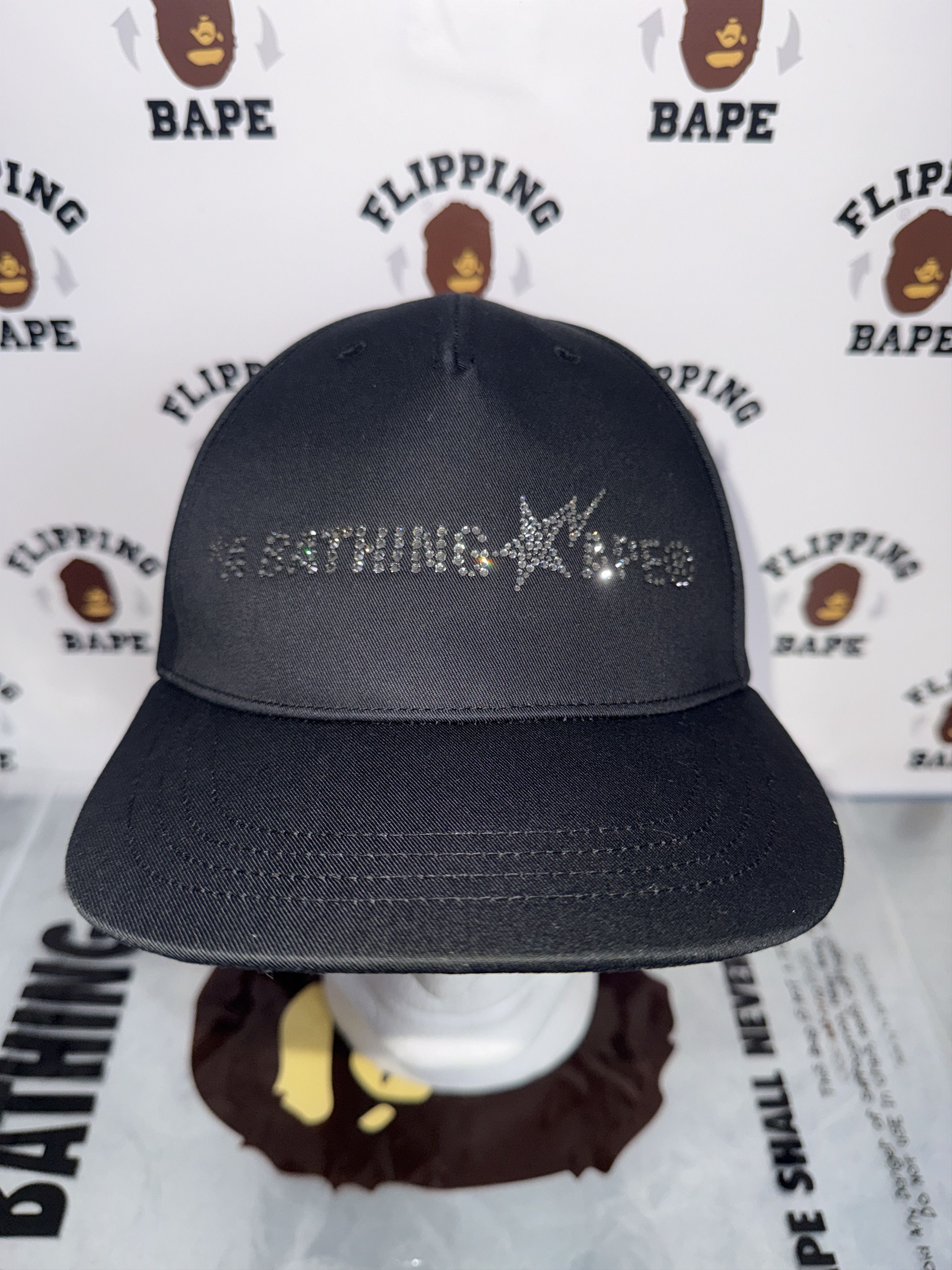 Bape × Swarovski BAPE X SWAROVSKI A BATHING APE LOGO CAP Size ONE SIZE - 4 Thumbnail