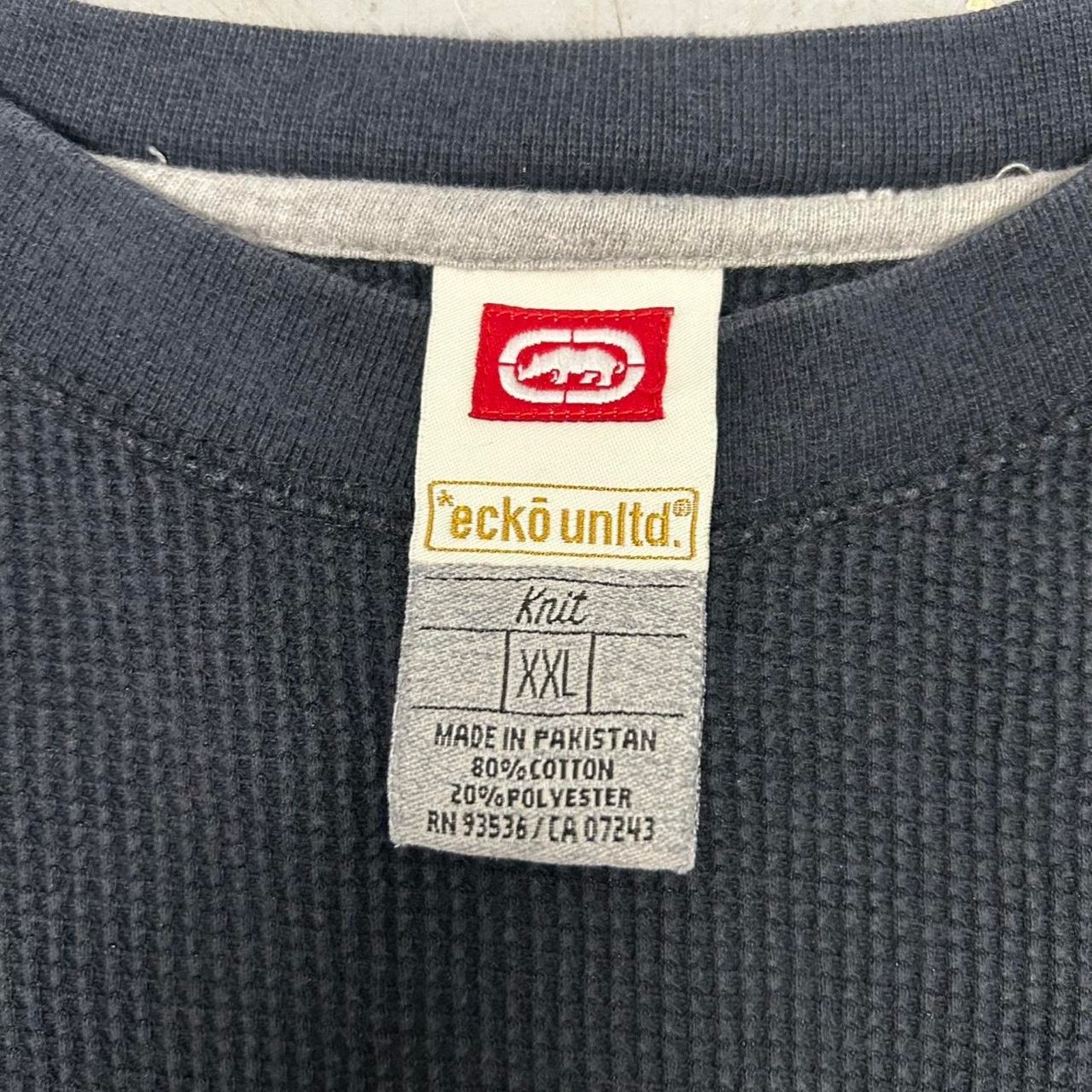 Ecko Unltd. Y2K Black Ecko Thermal long sleeve shirt Size US XXL / EU 58 / 5 - 4 Thumbnail