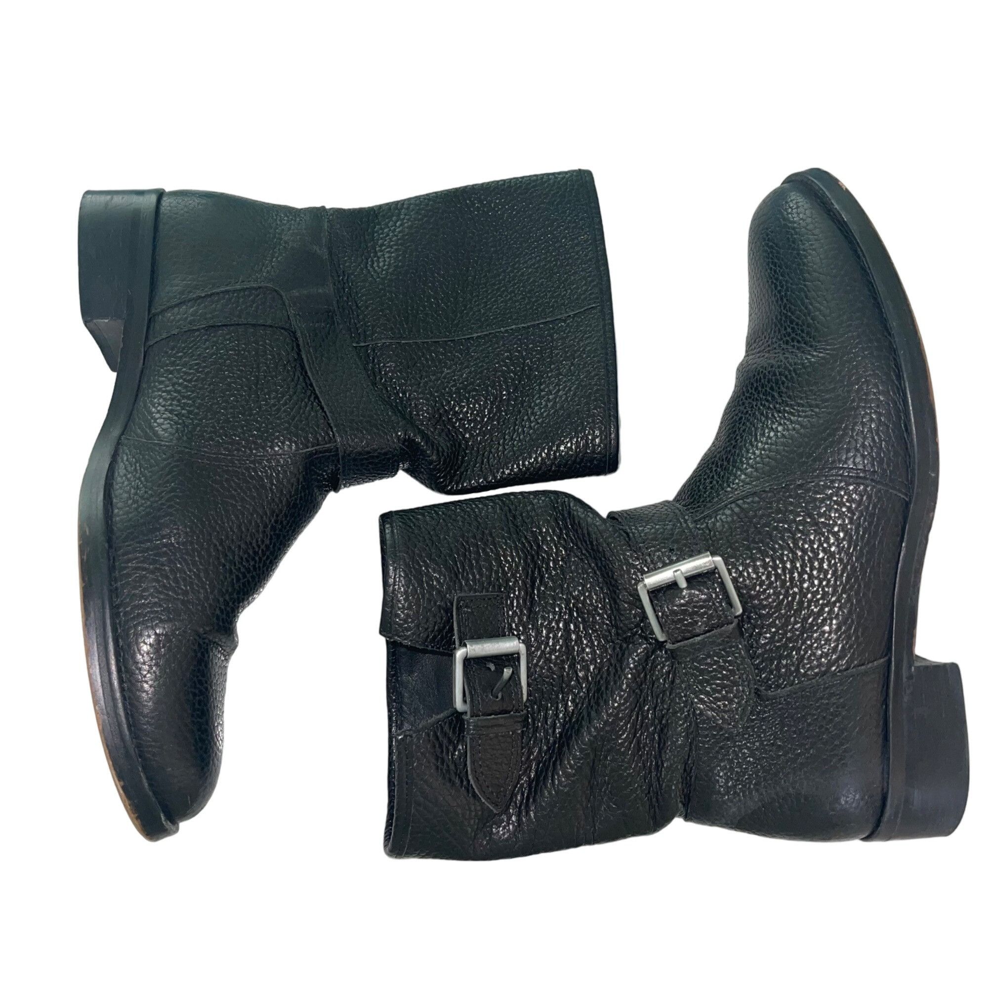 J.Crew J Crew Womens Boots Size 8 Black Pebble Leather Size US 8 / IT 38 - 3 Thumbnail