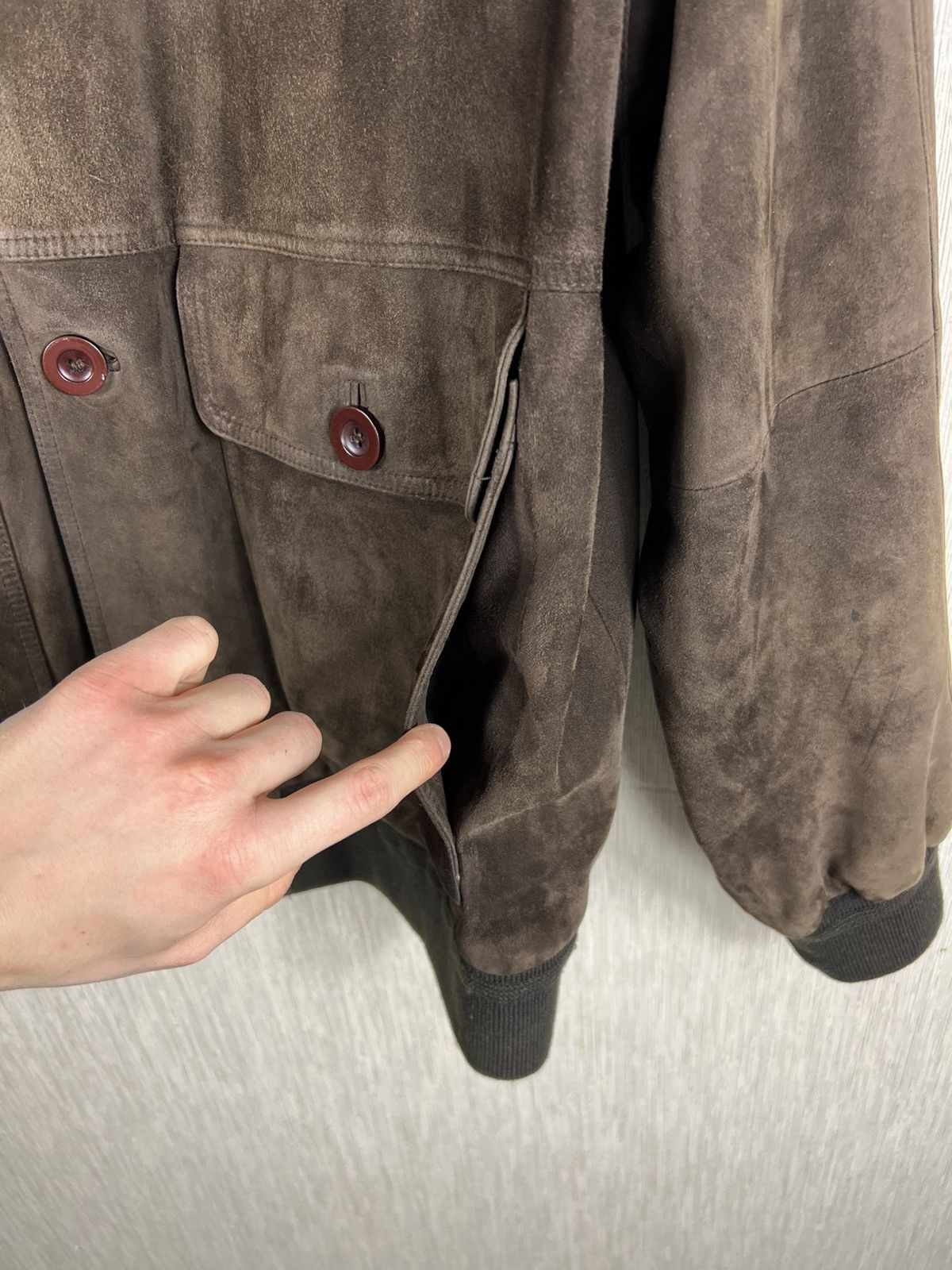 Vintage Vintage 90s Corbalan suede leather bomber aviator jacket Size US L / EU 52-54 / 3 - 20 Thumbnail