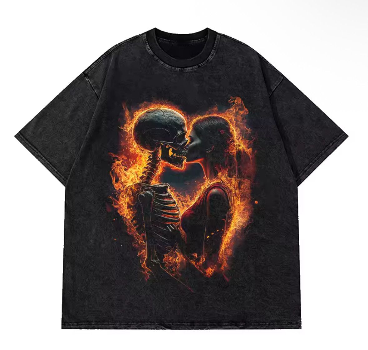 Japanese Brand Vintage Gothic Skull Print Washed Short Sleeve T-Shirt Size US S / EU 44-46 / 1 - 1 Thumbnail
