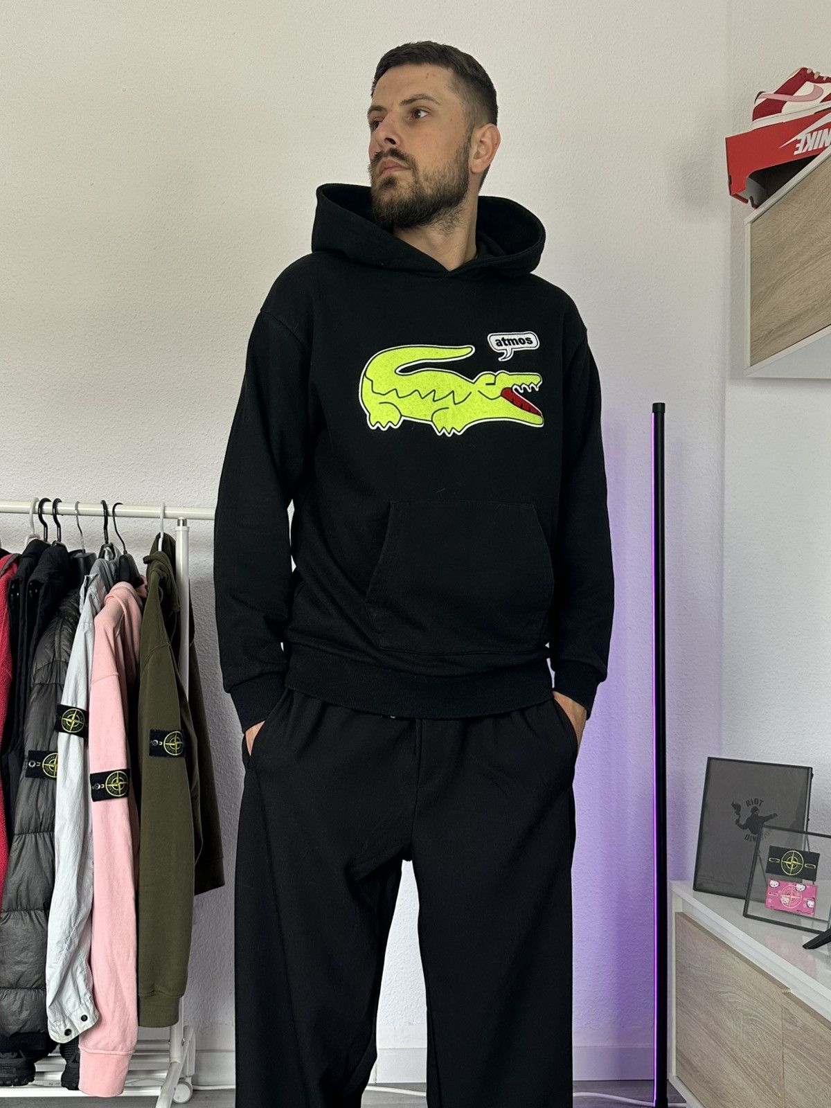 Lacoste × atmos Lacoste L!VE x Atmos Hoodie,Made in Japan, Rare Sample Size US S / EU 44-46 / 1 - 13 Thumbnail