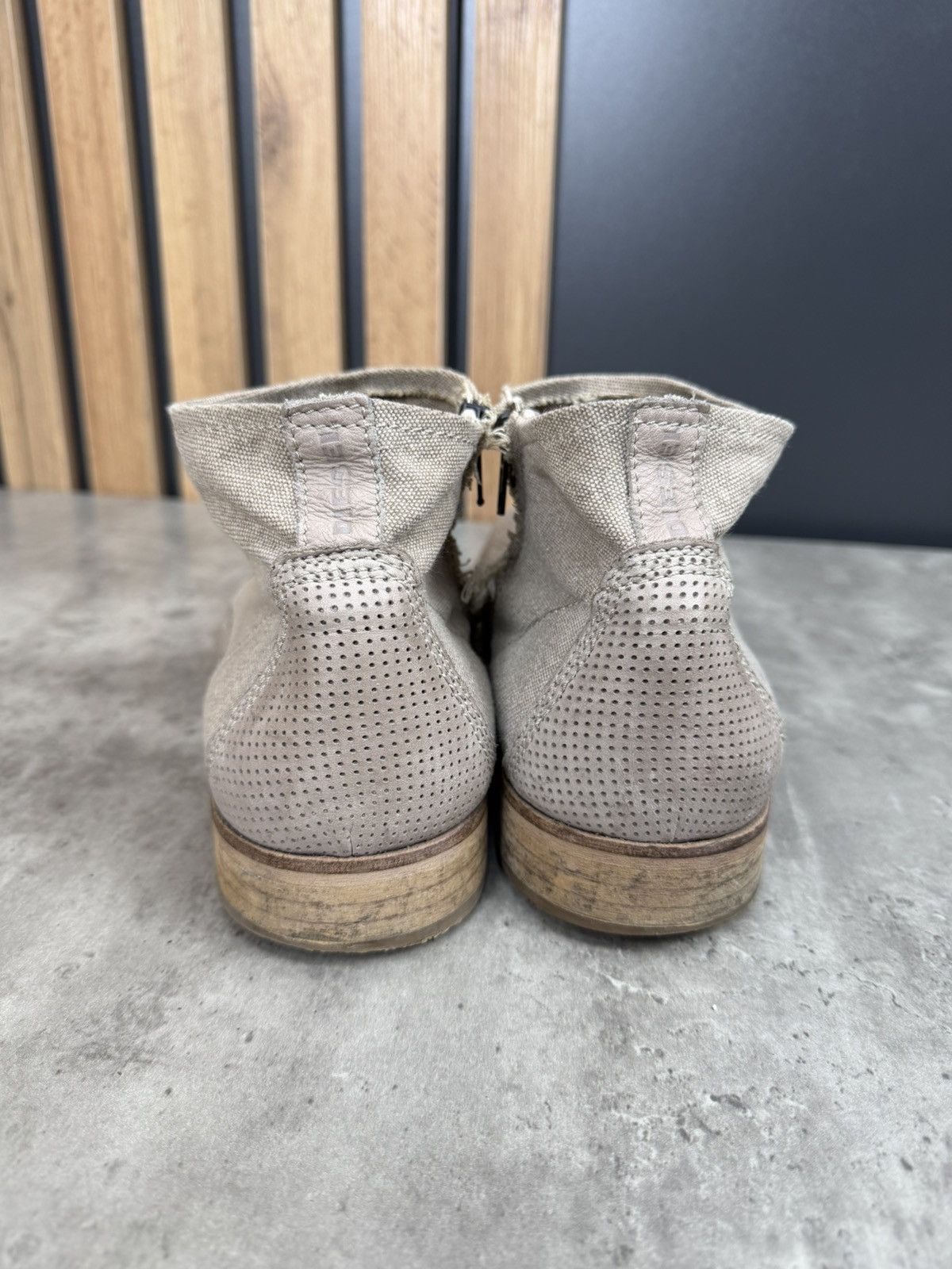 Diesel Diesel Perforated Leather Canvas Ankle Boots Size 44 Size US 10 / EU 43 - 5 Thumbnail