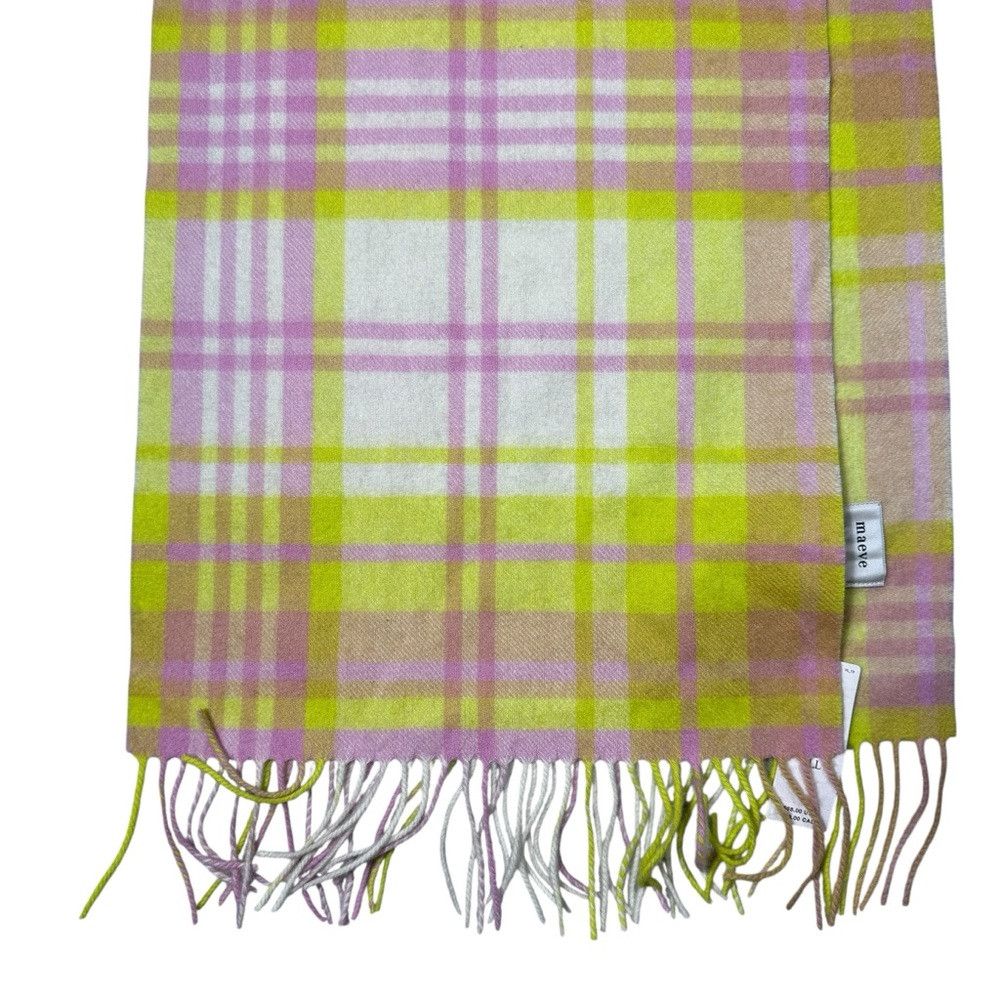 Anthropologie NWT New Anthropologie Maeve Plaid Wool Cashmere Scarf Size Size ONE SIZE - 6 Thumbnail