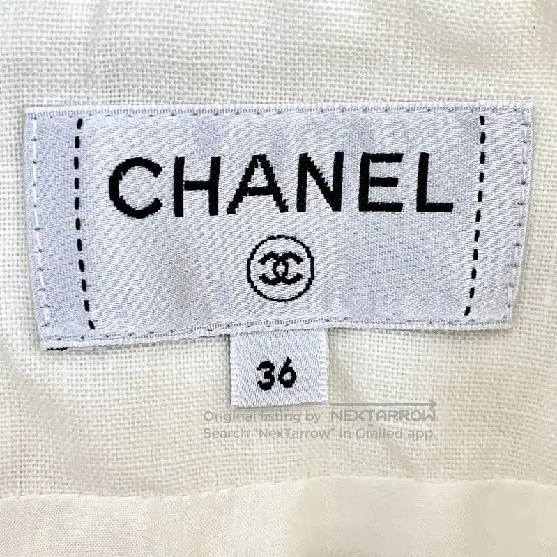 Chanel Chanel Beige Cotton Lace Skirt . Size 22" - 5 Thumbnail