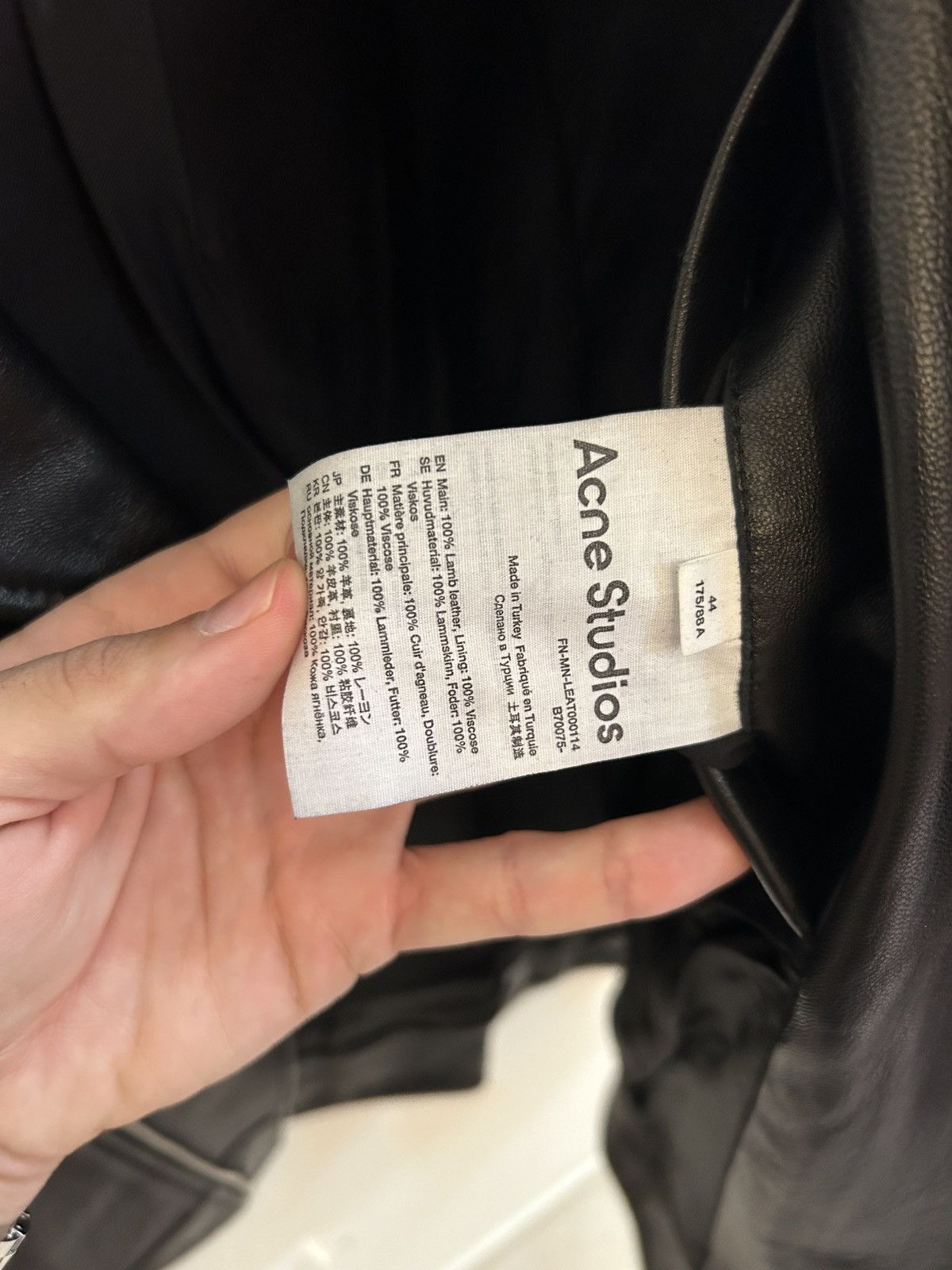 Acne Studios Acne Studios Biker Leather Jacket. Size US S / EU 44-46 / 1 - 4 Thumbnail