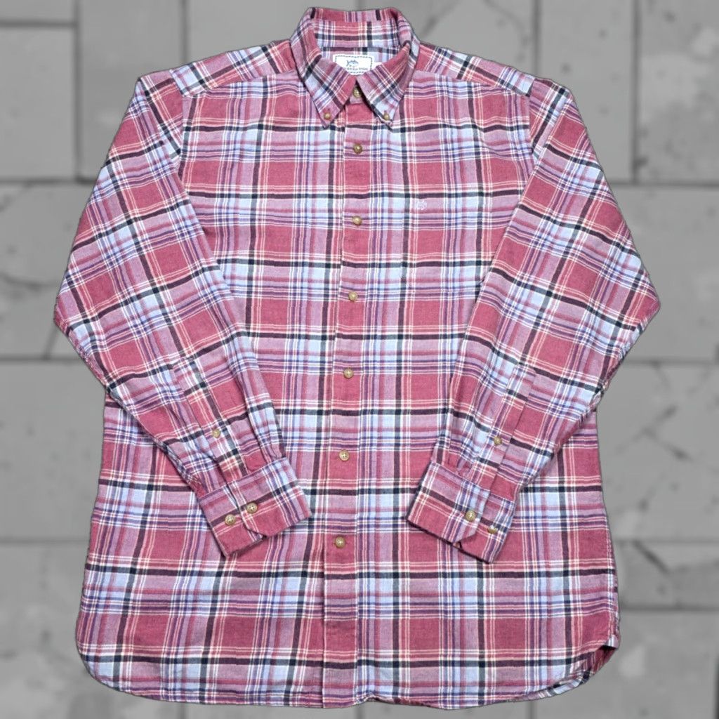 Southern Tide Southern Tide Classic Fit Men's Pink Plaid Button Up Long Sleeve Shirt M Size US M / EU 48-50 / 2 - 1 Thumbnail