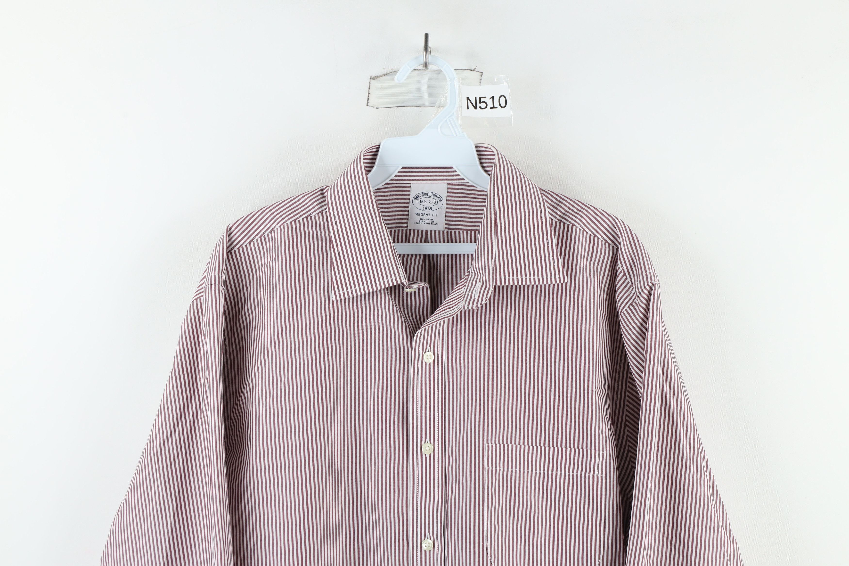 Brooks Brothers × Vintage Vintage Brooks Brothers Fit Striped Button Shirt Cotton Size US M / EU 48-50 / 2 - 2 Thumbnail