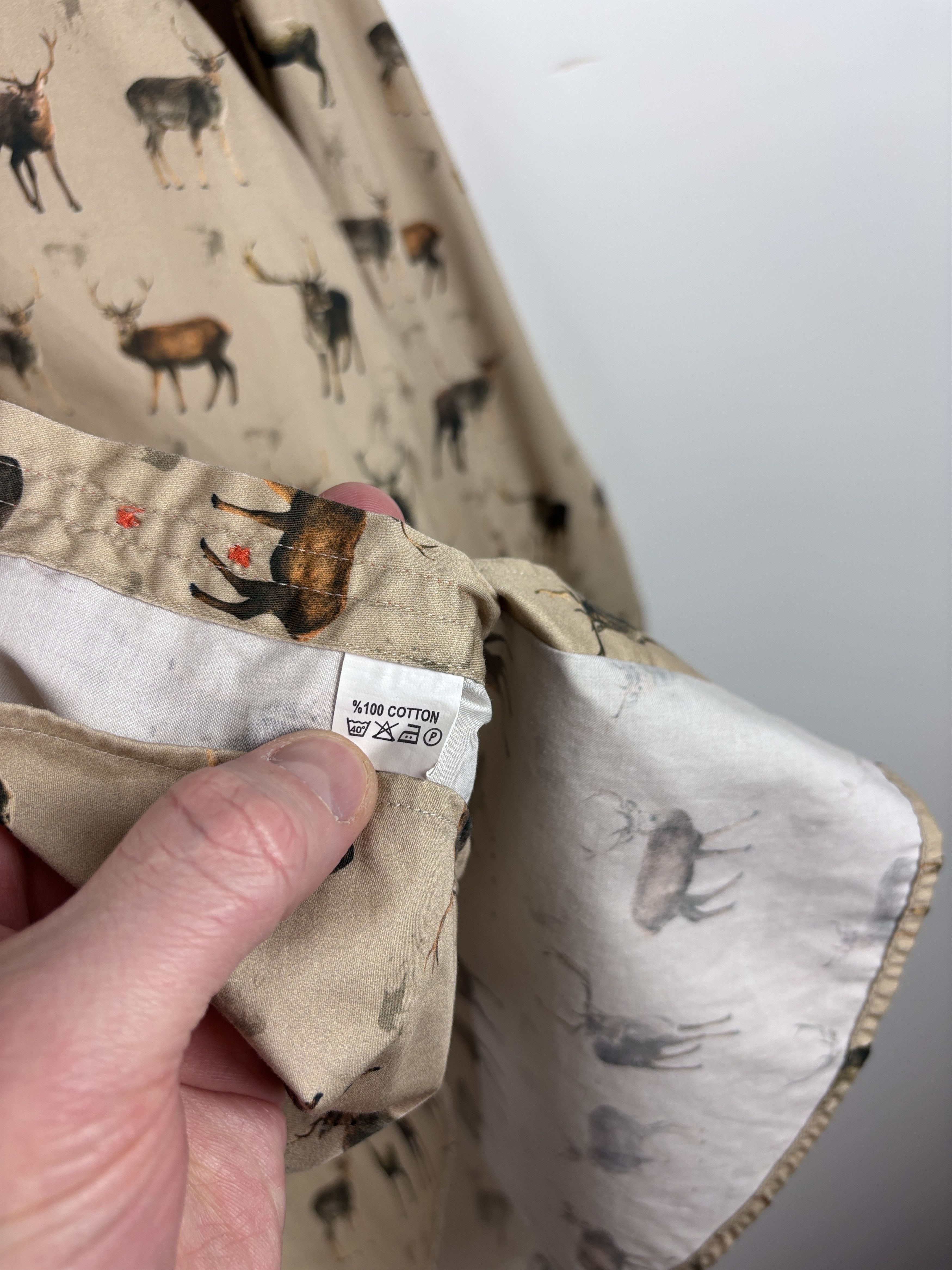 Other Claudio Lugli Button Up Long Sleeve Deer Pattern Shirt L Size US L / EU 52-54 / 3 - 8 Thumbnail