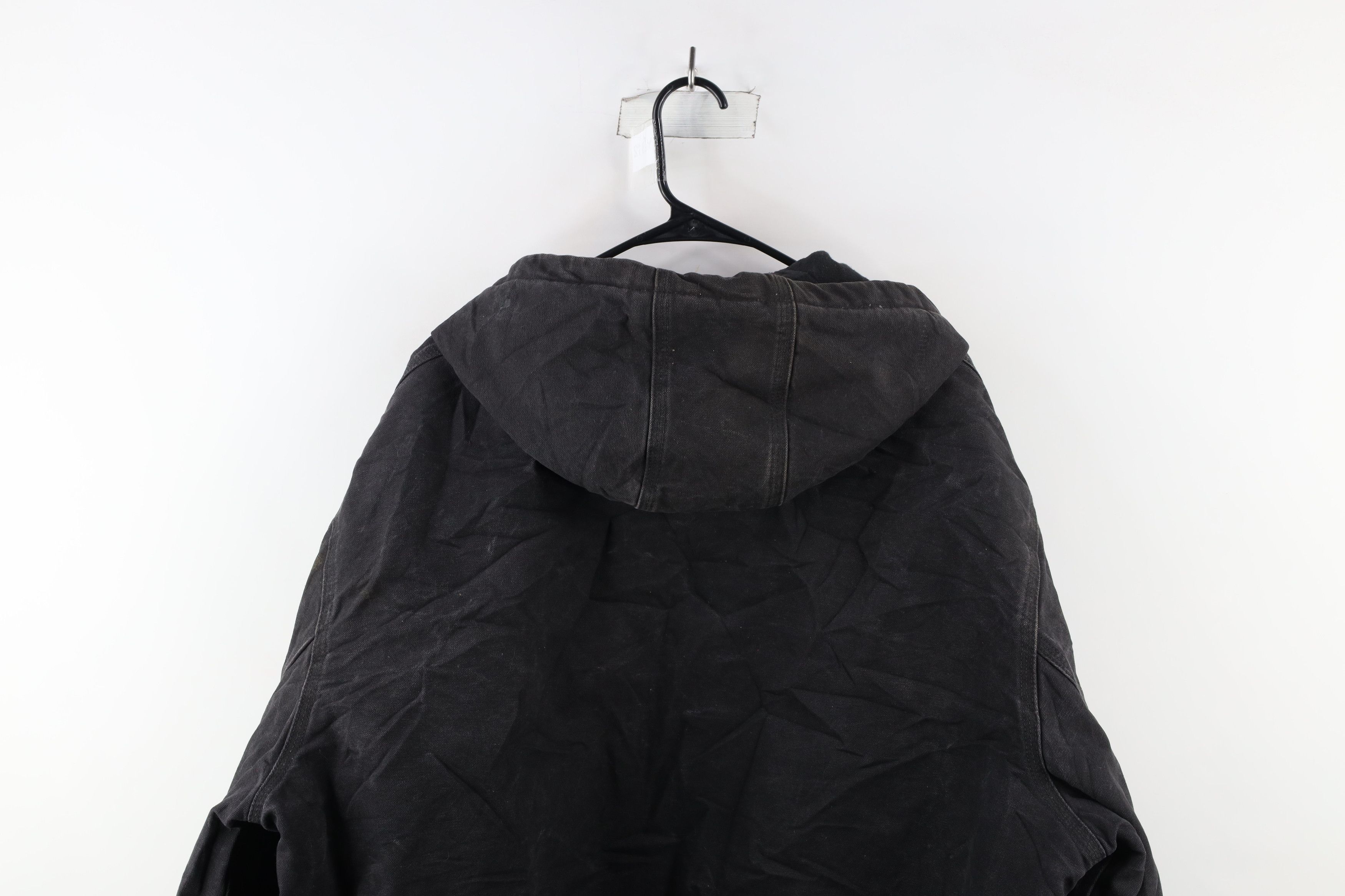 Carhartt Vintage Carhartt Quilted Canvas Hooded Full Zip Jacket Black Size US XXL / EU 58 / 5 - 12 Thumbnail